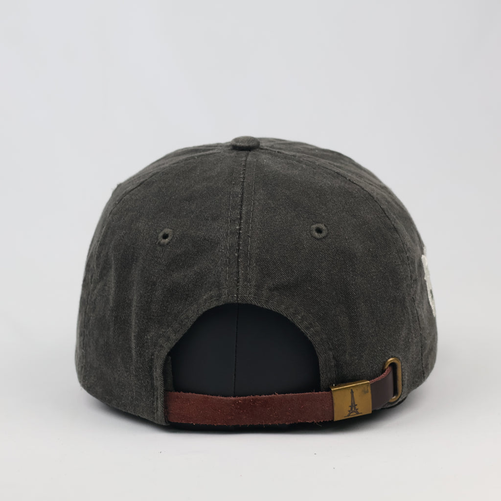 Thrifted P!ATD Embroidered Band Logo Gray Strapback Cap
