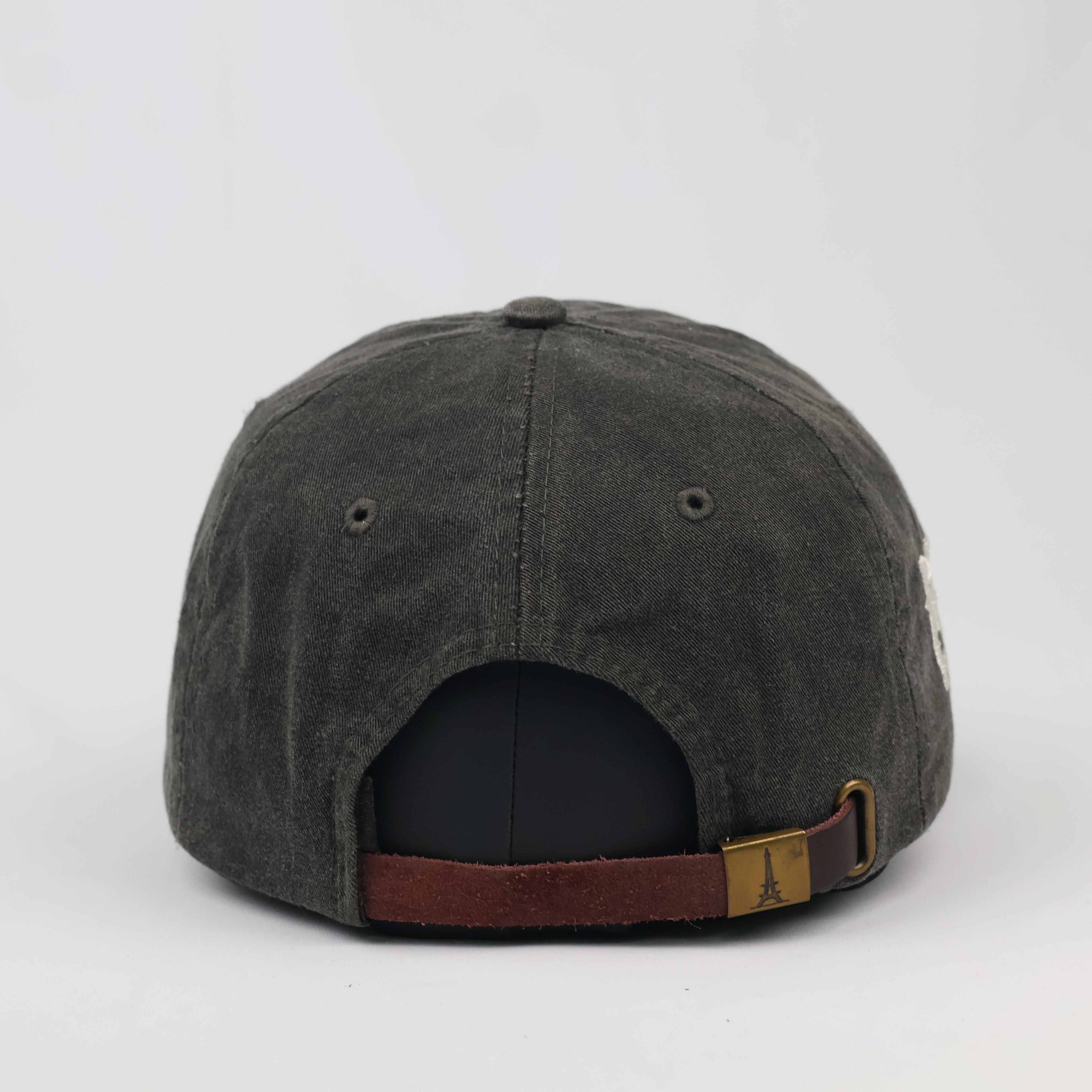 Thrifted P!ATD Embroidered Band Logo Gray Strapback Cap