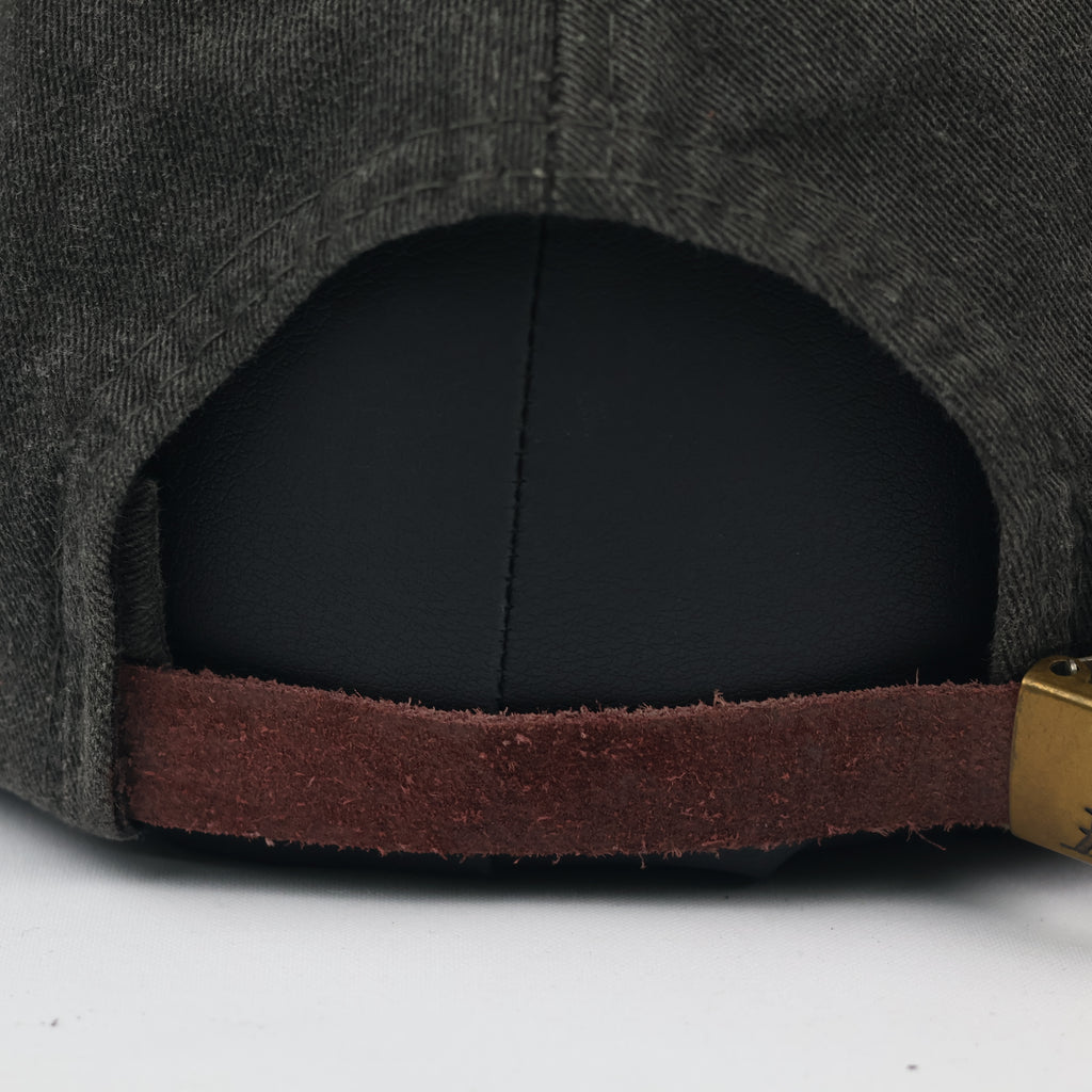Thrifted P!ATD Embroidered Band Logo Gray Strapback Cap