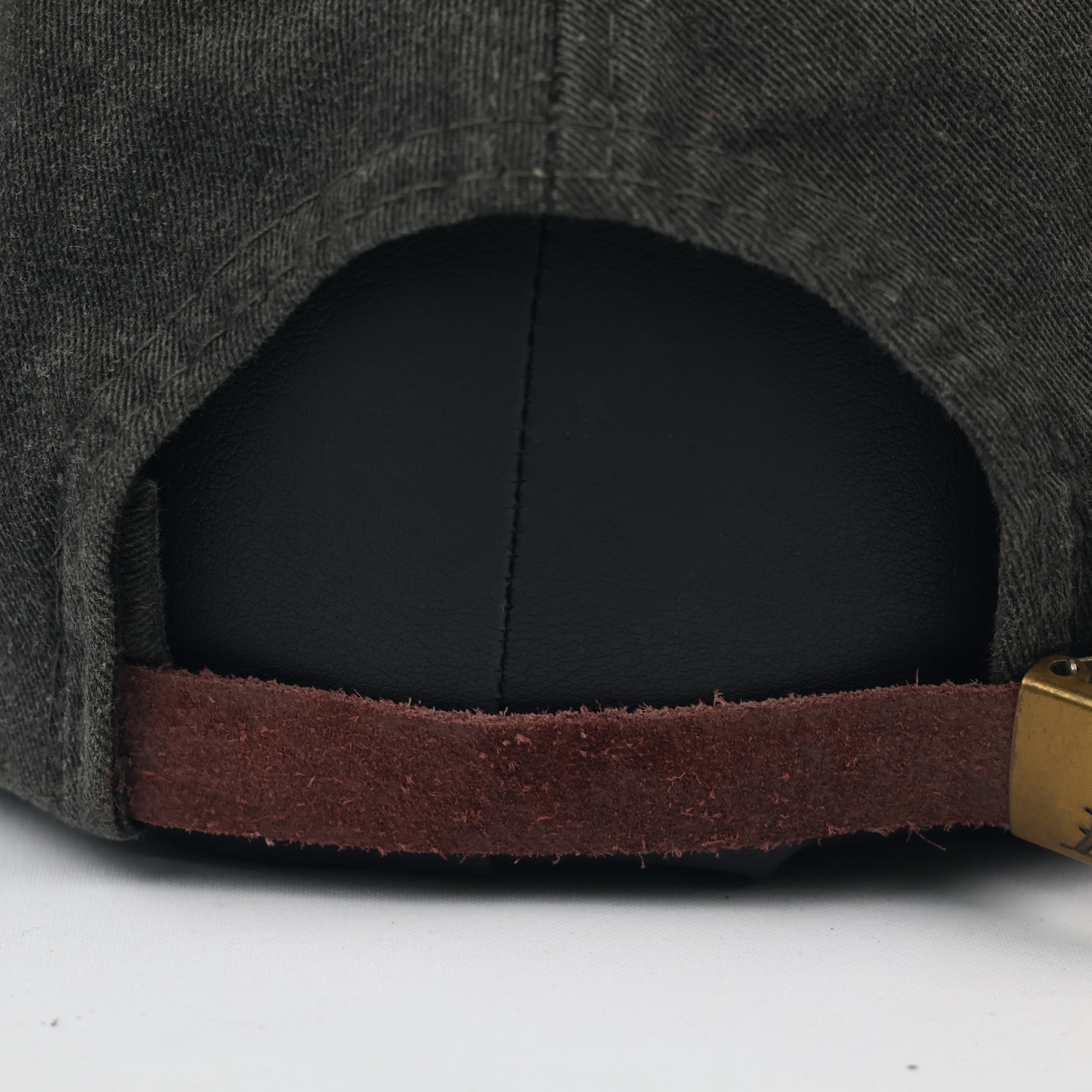 Thrifted P!ATD Embroidered Band Logo Gray Strapback Cap
