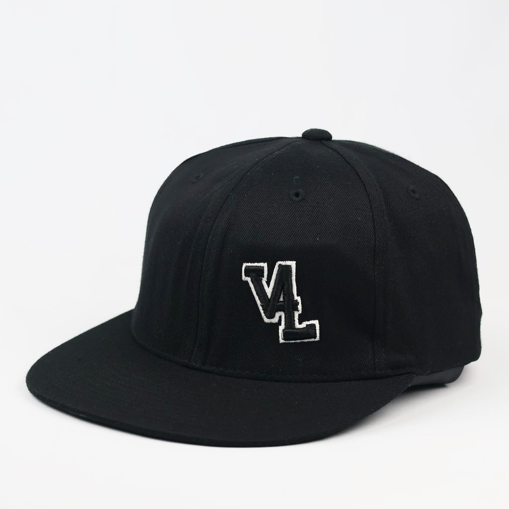 Thrifted Yupoong Flexfit VL Logo Black Structured Streetwear Hat