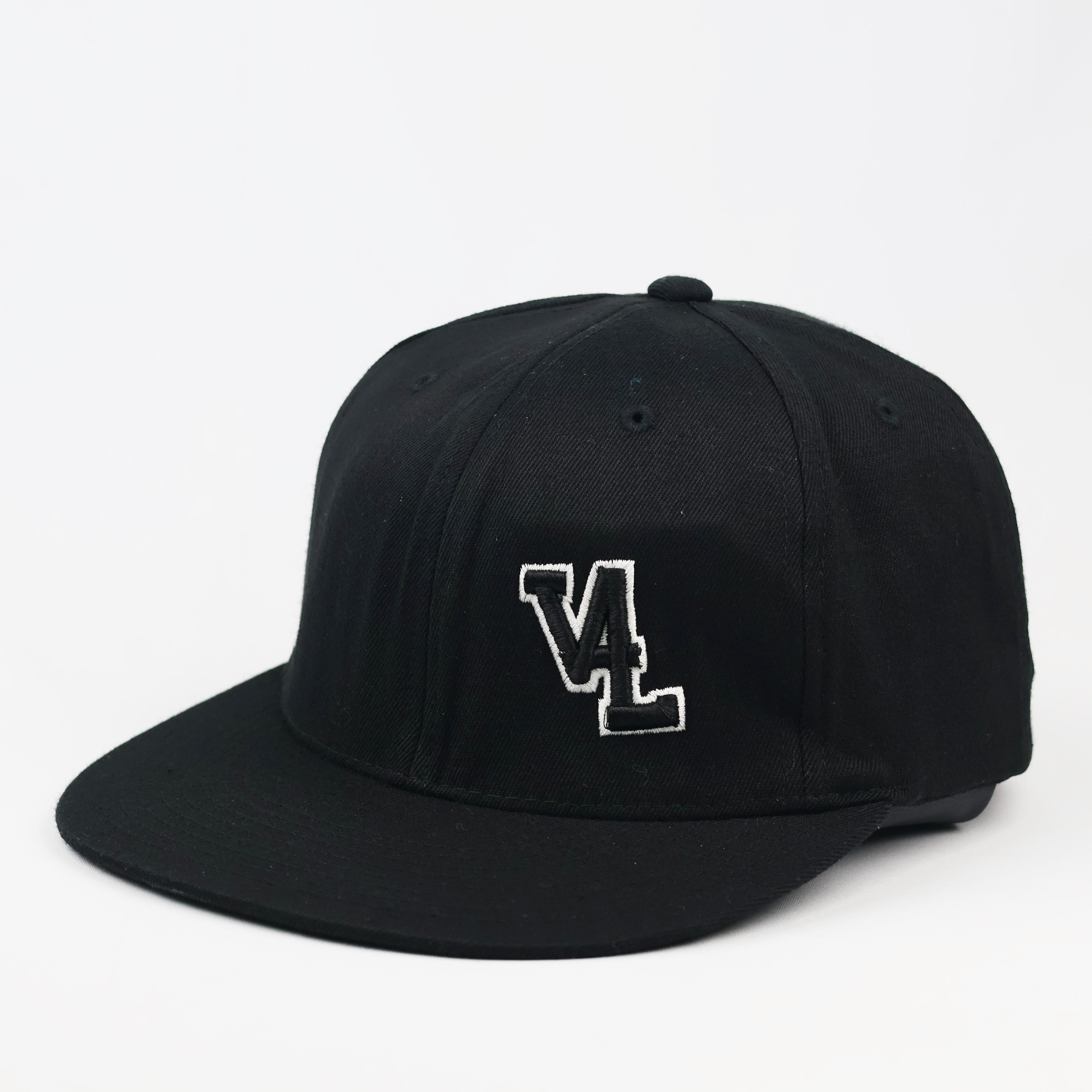 Thrifted Yupoong Flexfit VL Logo Black Structured Streetwear Hat