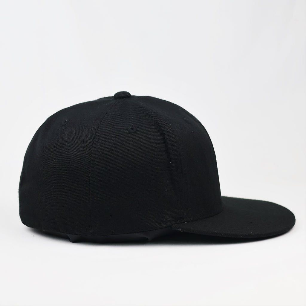 Thrifted Yupoong Flexfit VL Logo Black Structured Streetwear Hat
