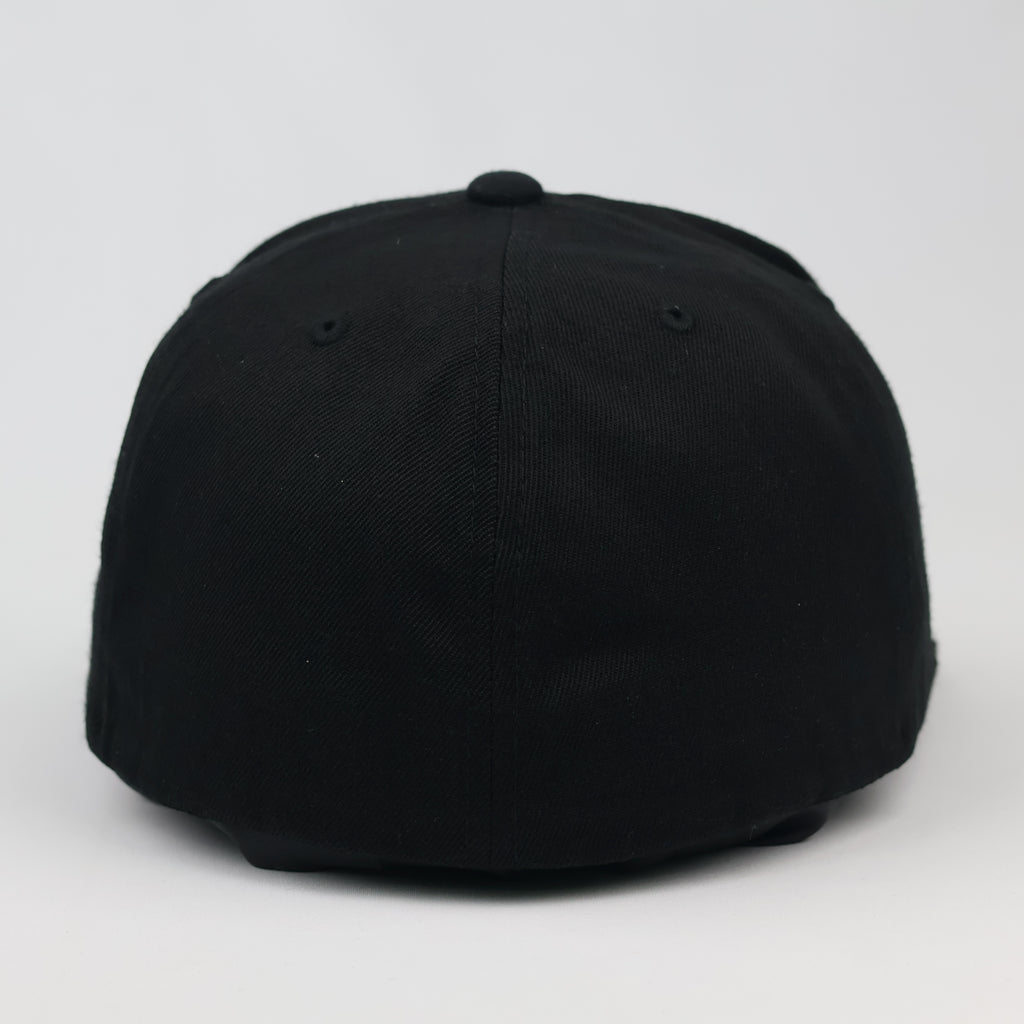 Thrifted Yupoong Flexfit VL Logo Black Structured Streetwear Hat