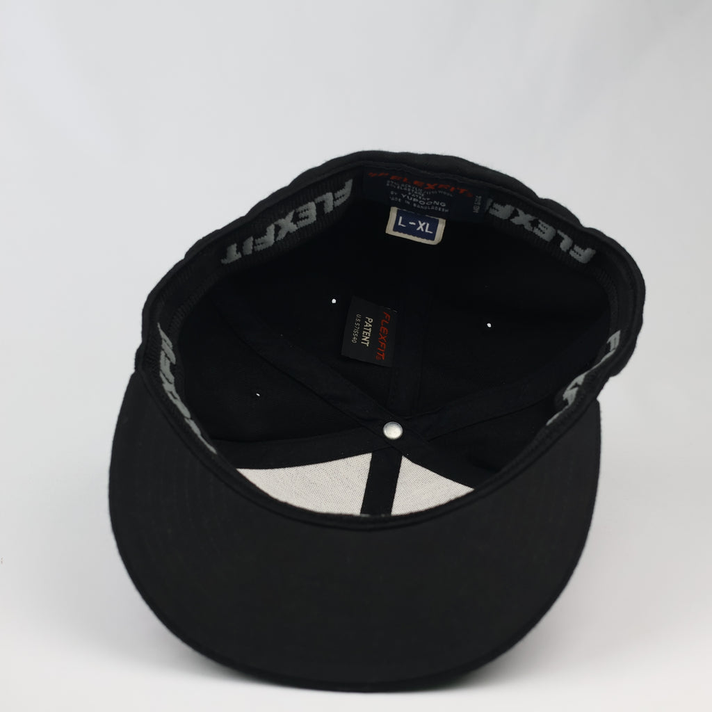 Thrifted Yupoong Flexfit VL Logo Black Structured Streetwear Hat