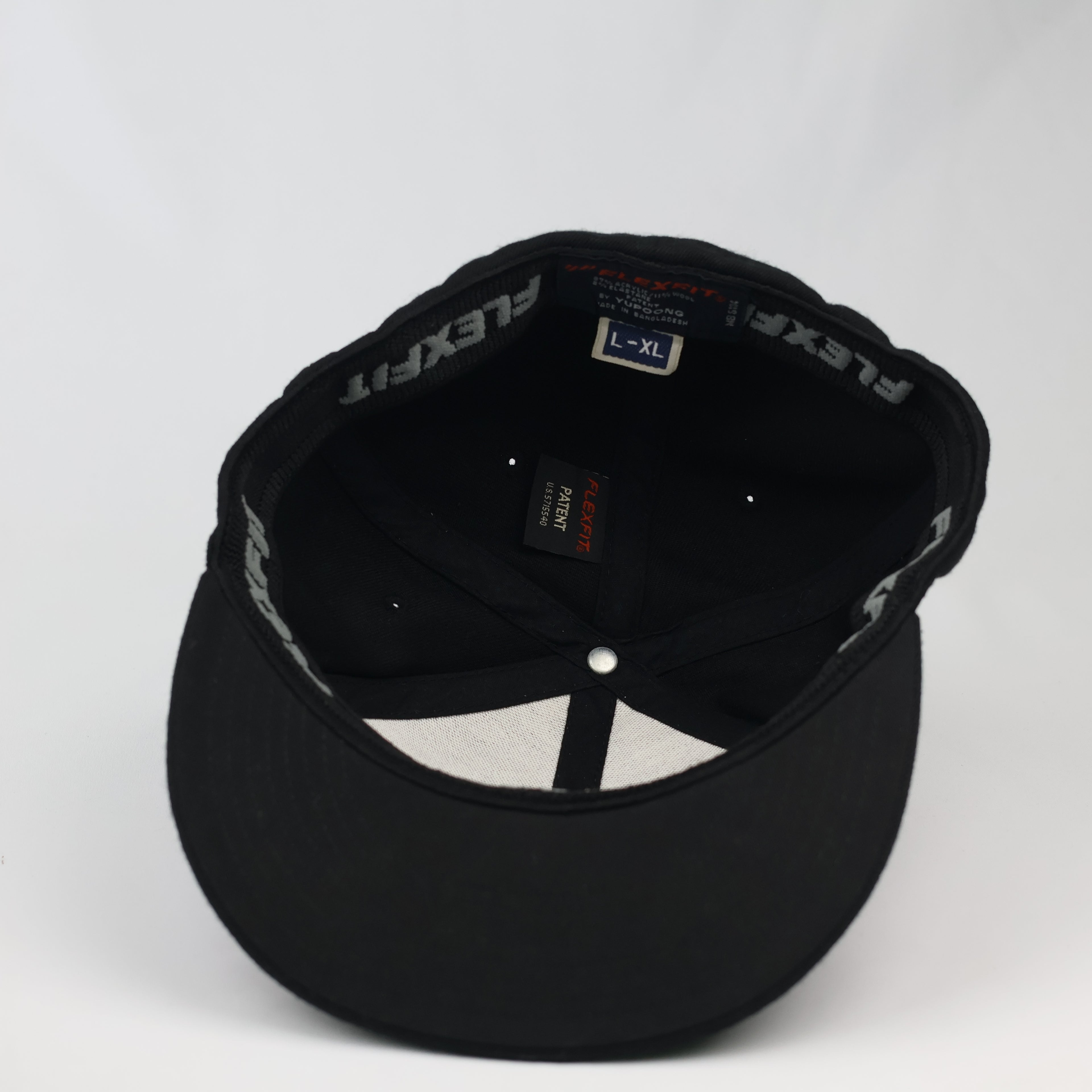 Thrifted Yupoong Flexfit VL Logo Black Structured Streetwear Hat