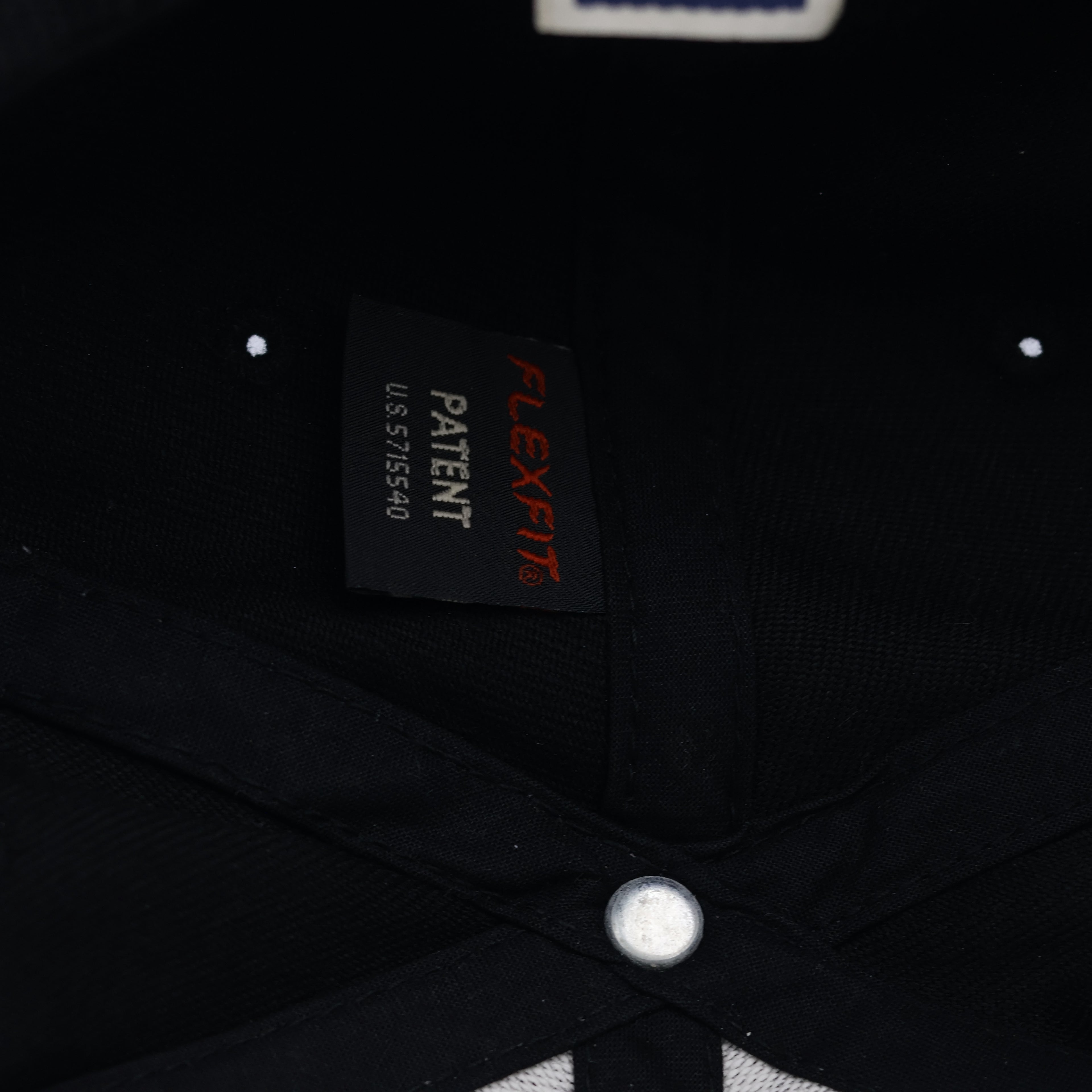 Thrifted Yupoong Flexfit VL Logo Black Structured Streetwear Hat