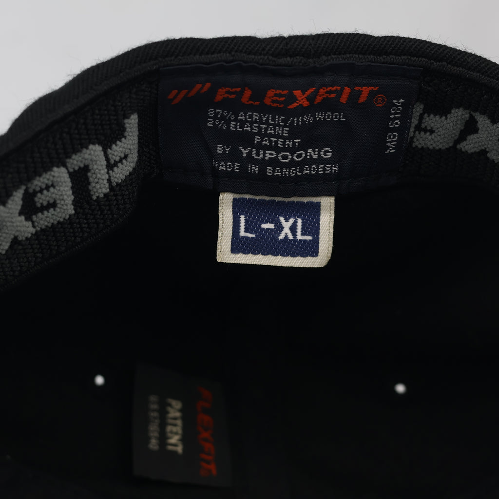 Thrifted Yupoong Flexfit VL Logo Black Structured Streetwear Hat