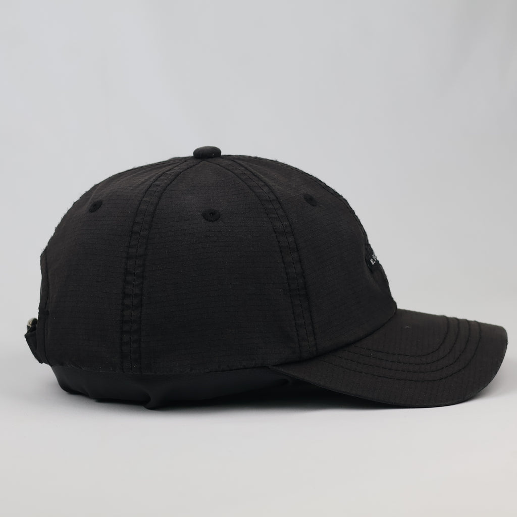 Thrifted NY Legend Minimalist Black Strapback Dad Hat