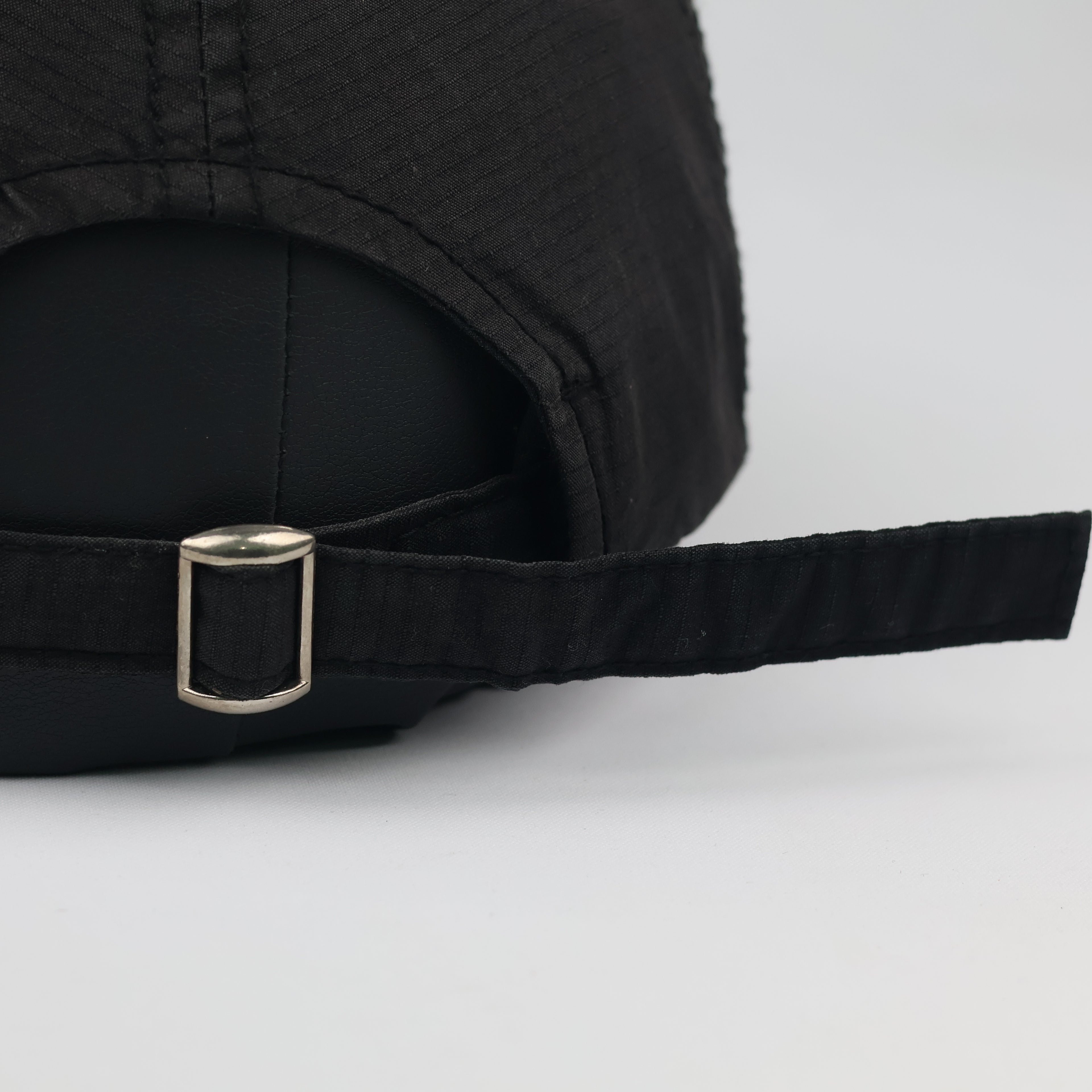 Thrifted NY Legend Minimalist Black Strapback Dad Hat
