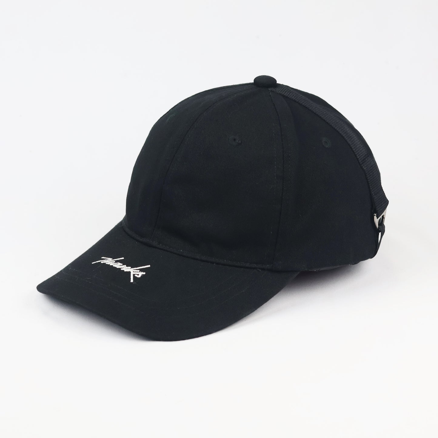 Minimalist Black "Thanks" Embroidered Baseball Cap - Adjustable