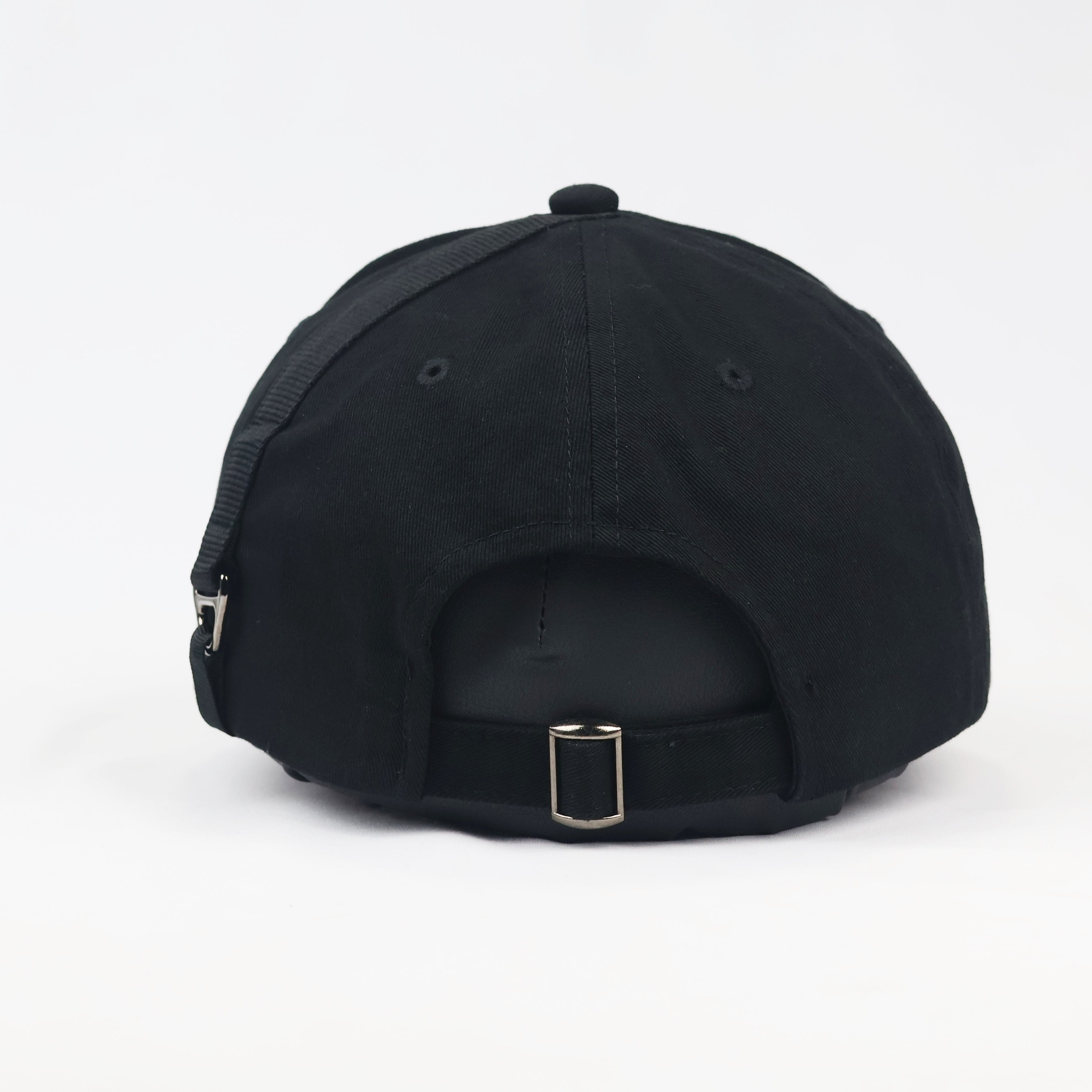 Minimalist Black "Thanks" Embroidered Baseball Cap - Adjustable
