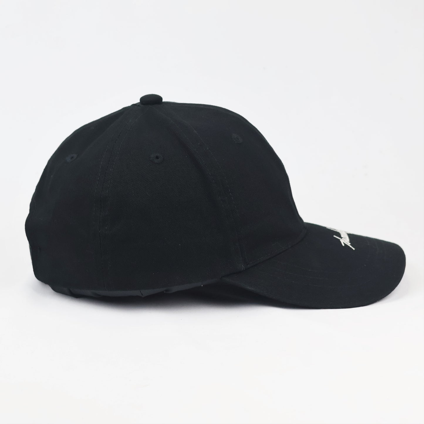 Minimalist Black "Thanks" Embroidered Baseball Cap - Adjustable