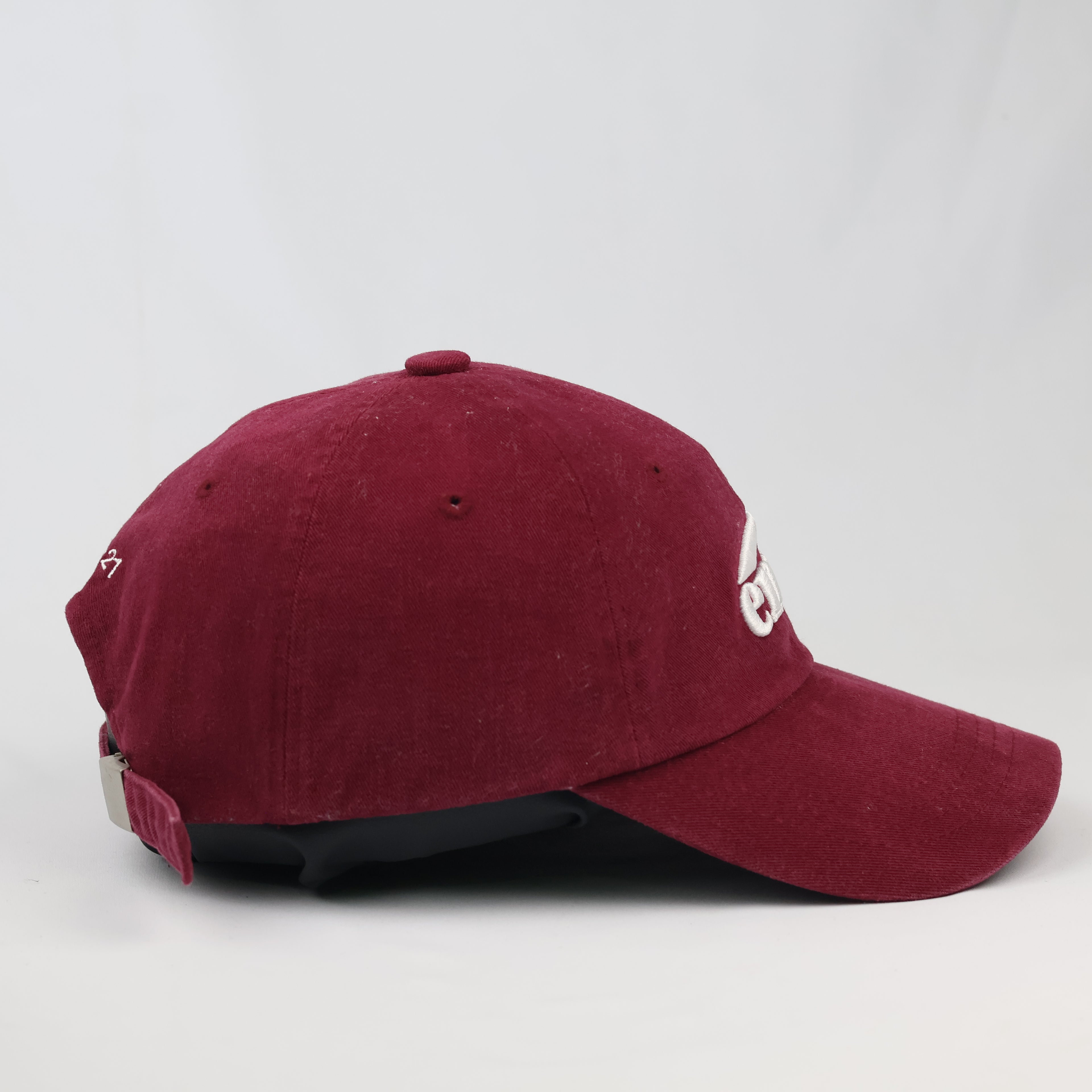 Thrifted Emis Korean Streetwear Maroon Strapback Baseball Cap