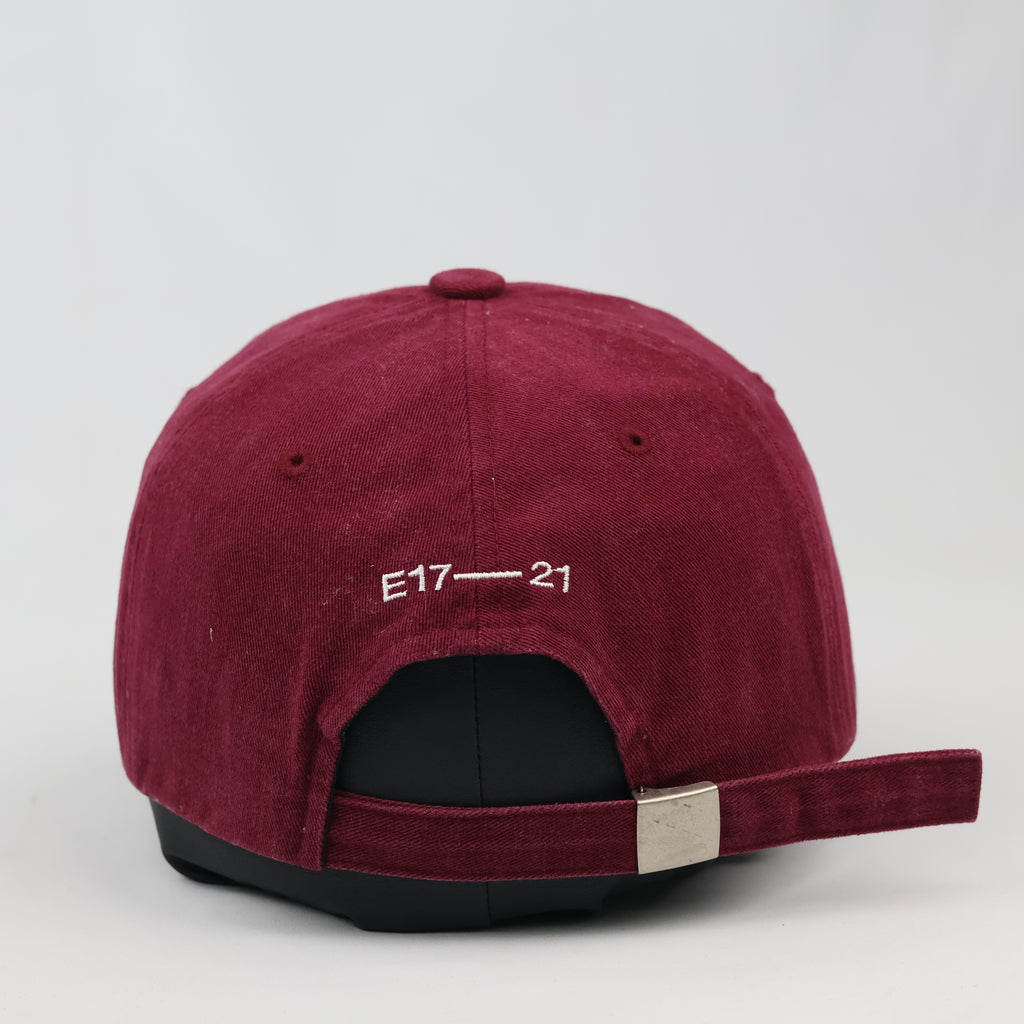 Thrifted Emis Korean Streetwear Maroon Strapback Baseball Cap
