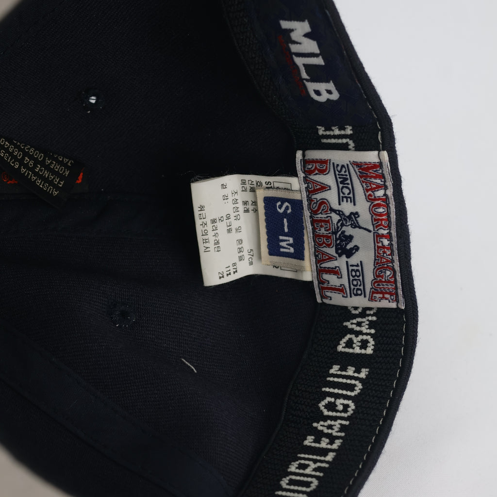 Vintage-Style Padres Script Snapback Hat - Navy Blue/Cream Pinstripe