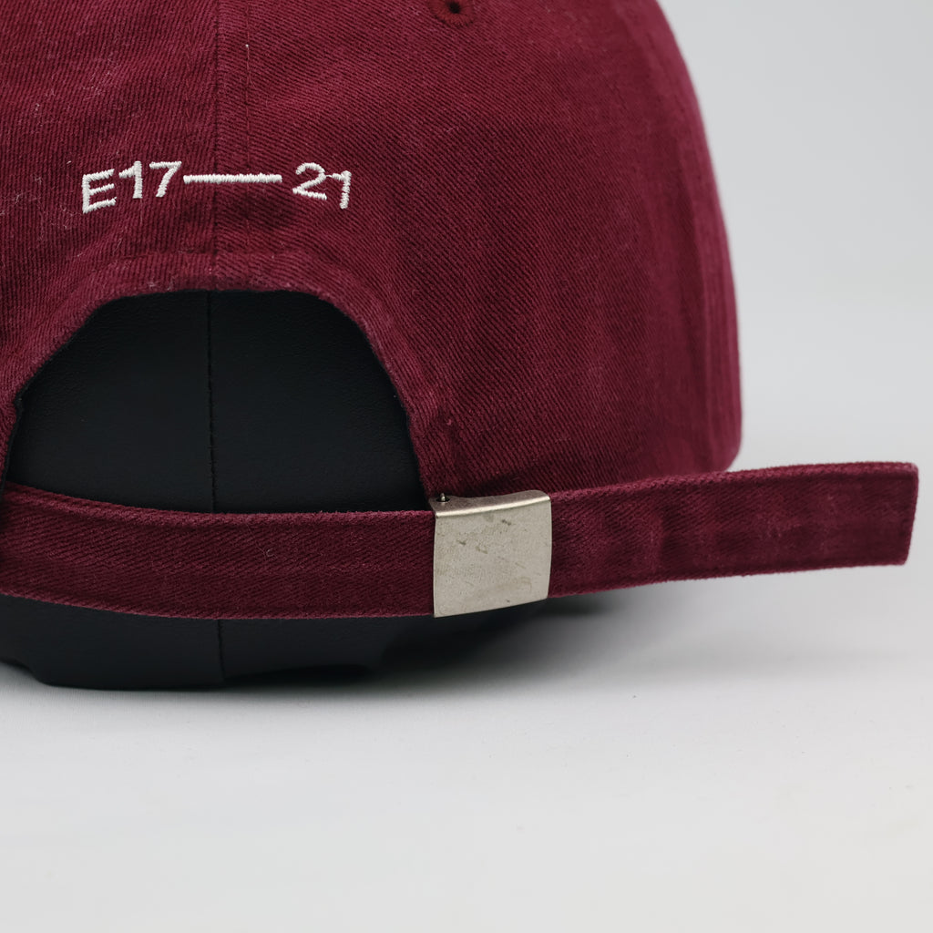 Thrifted Emis Korean Streetwear Maroon Strapback Baseball Cap
