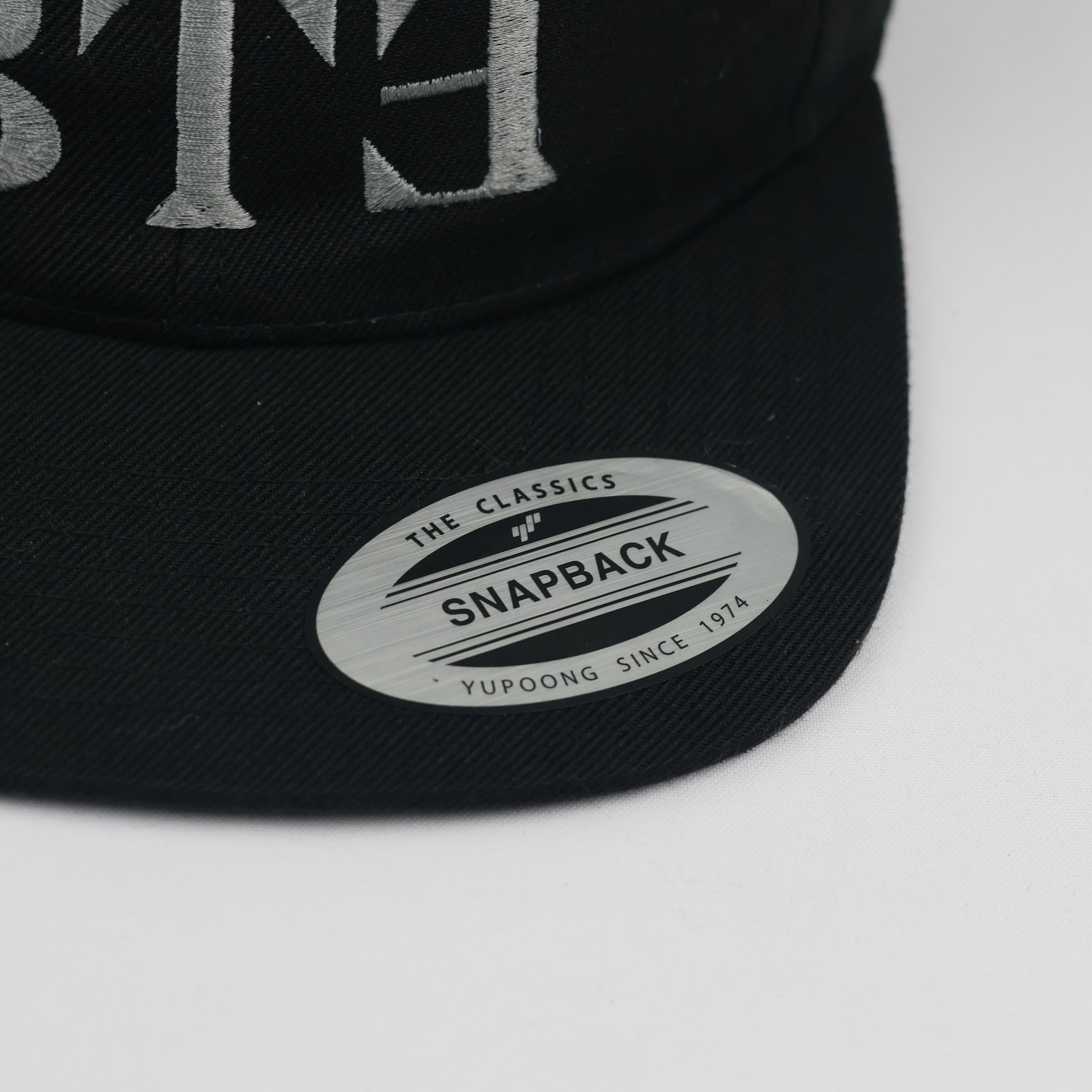 Thrifted Yupoong Black Flat Brim BTE Embroidered Skate Cap