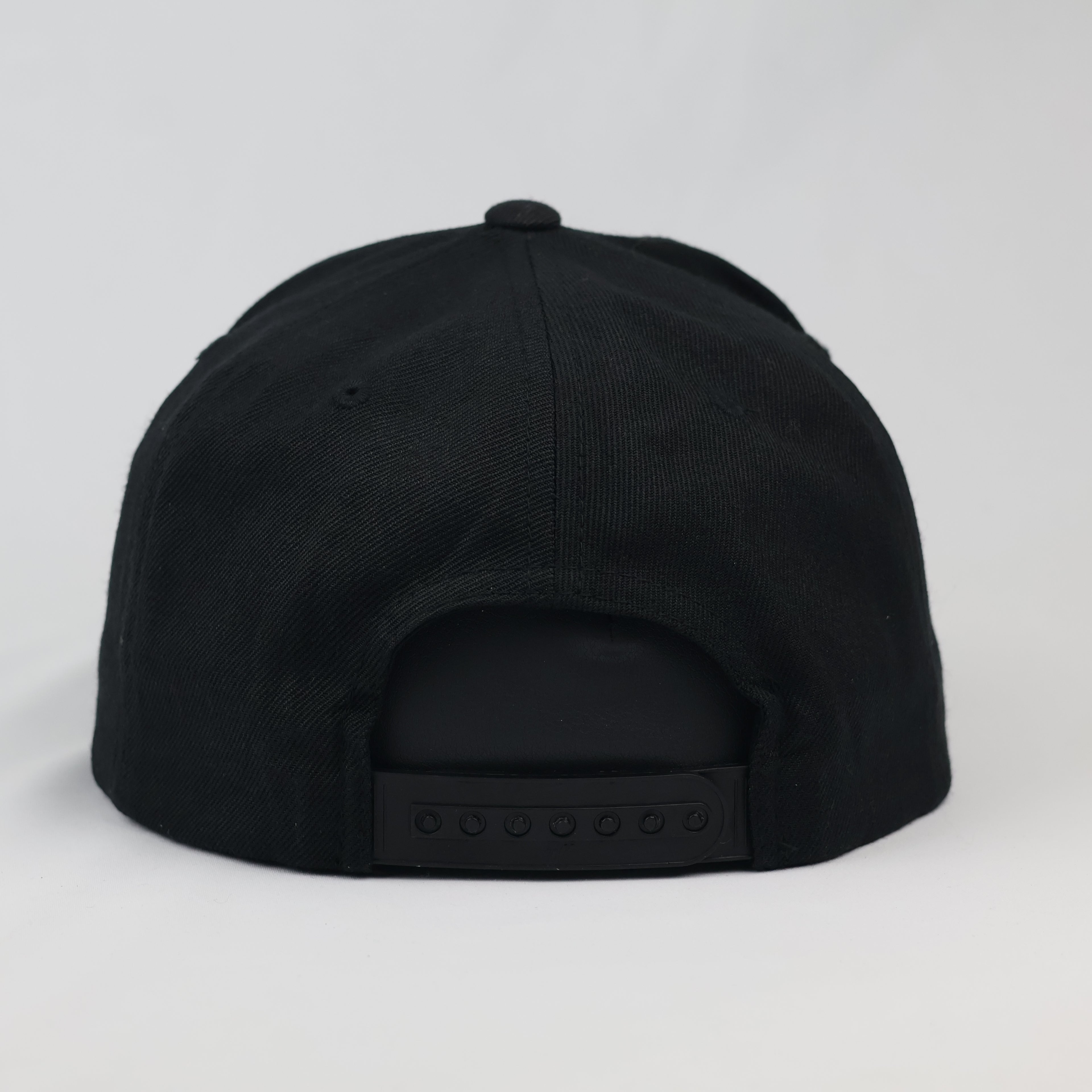 Thrifted Yupoong Black Flat Brim BTE Embroidered Skate Cap