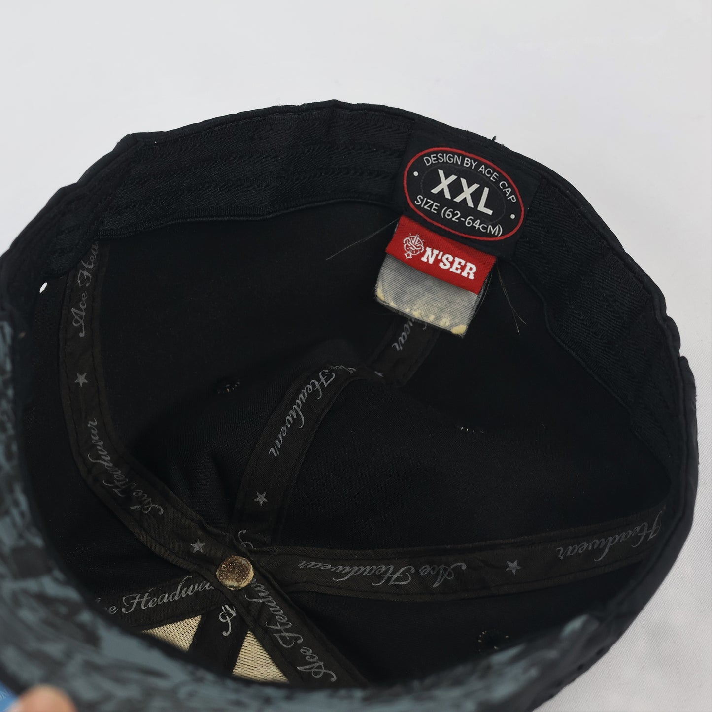 LA Graphic Baseball Thrifted Cap - Breathable Black Performance Hat XXL