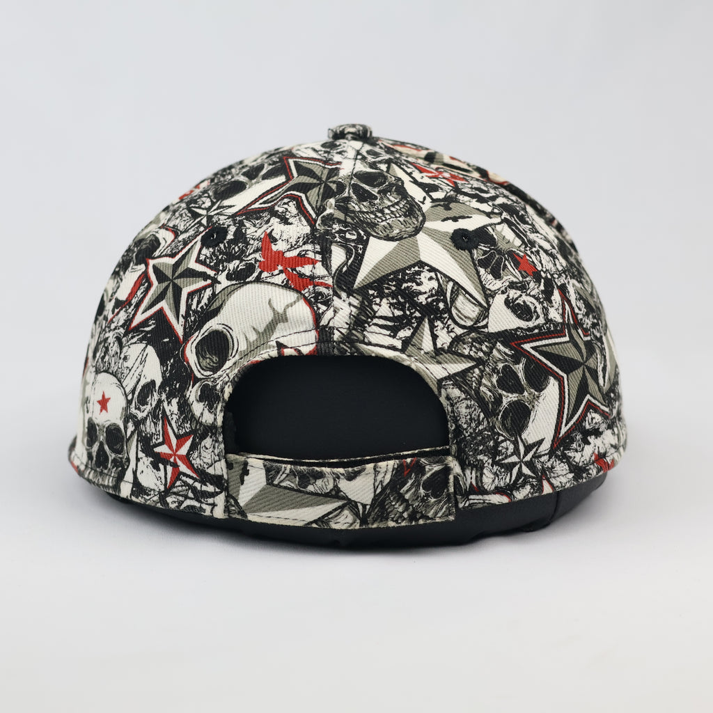 Thrifted No Fear Red Embroidered Logo Flat Brim Skate Cap