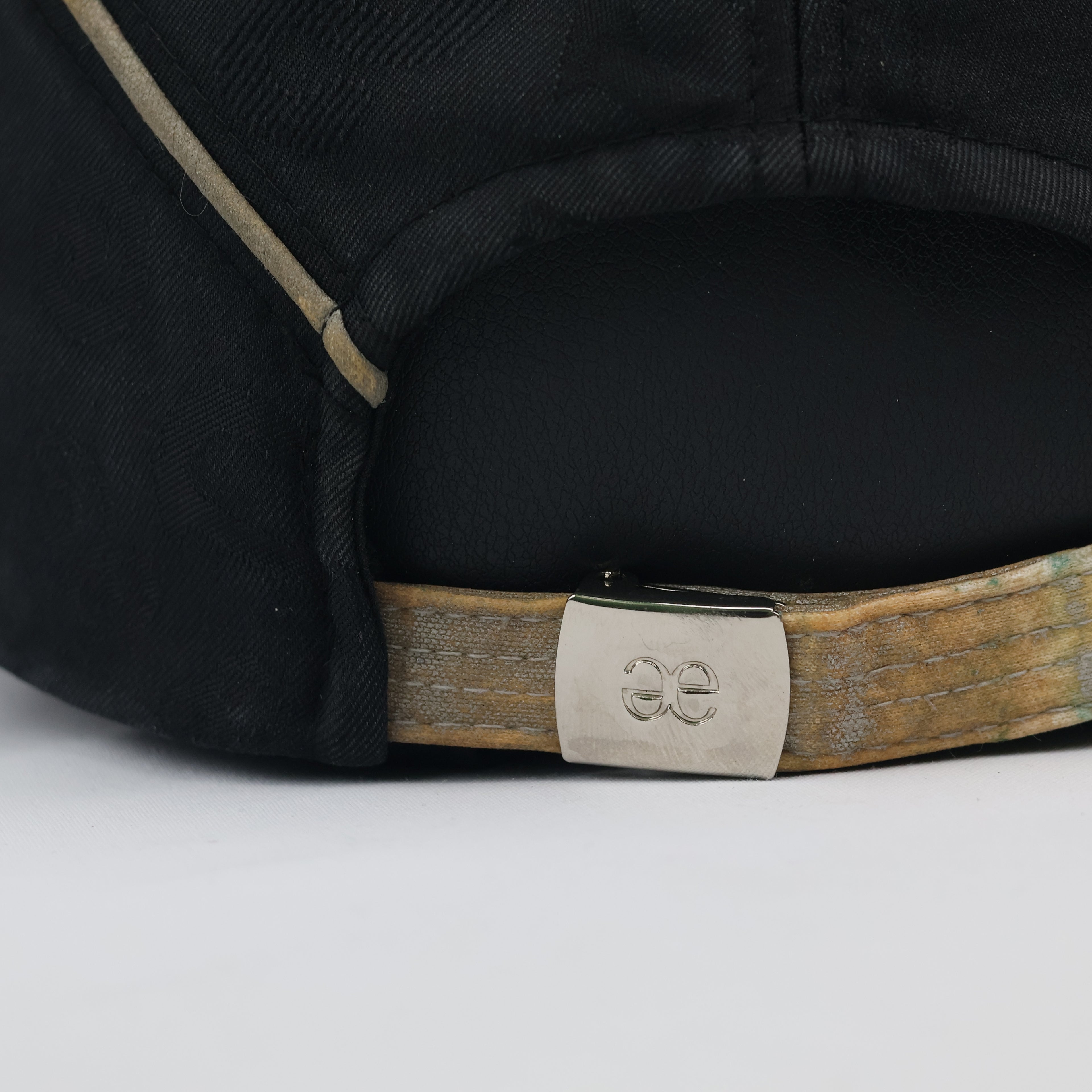 Thrifted Elégance Sports Luxury Black Graphic Strapback Hat