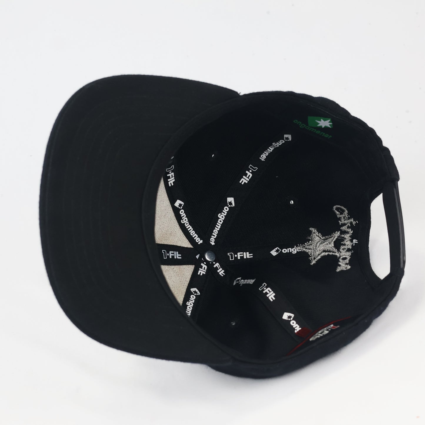 Ongamenet Embroidered Logo Thrifted Cap - Black Korean Esports Headwear