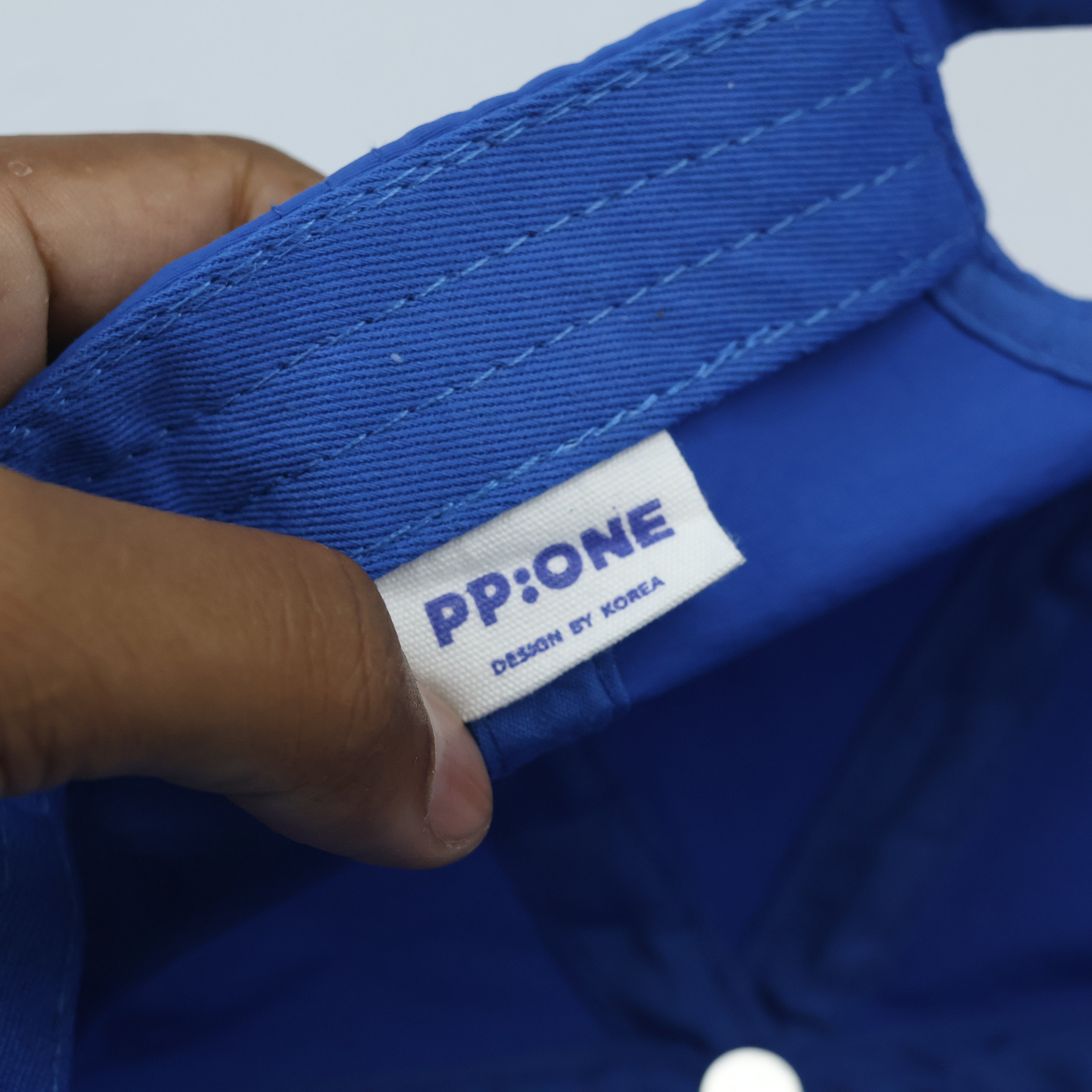 Thrifted PP ONE Korea Royal Blue Records Graphic Cap