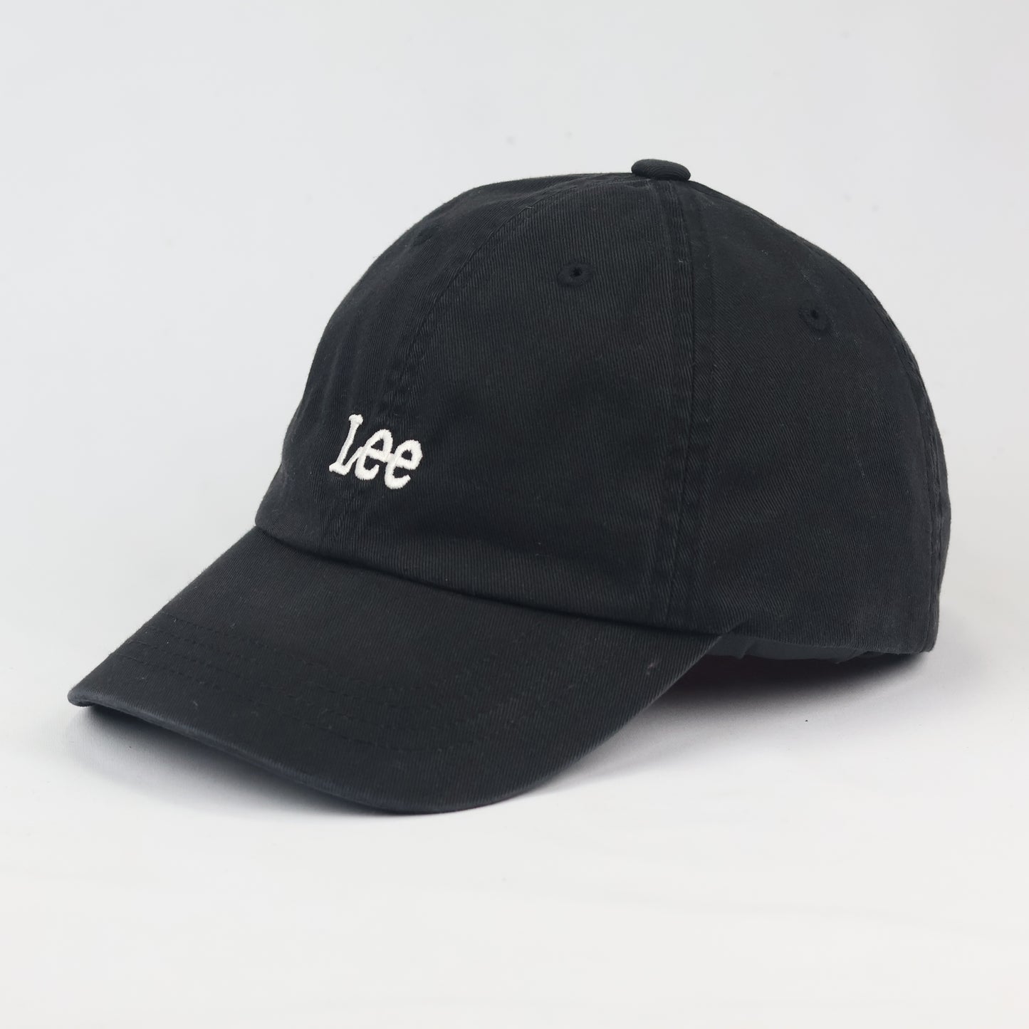 Thrifted Lee Embroidered Dad Hat - Black Minimalist Streetwear