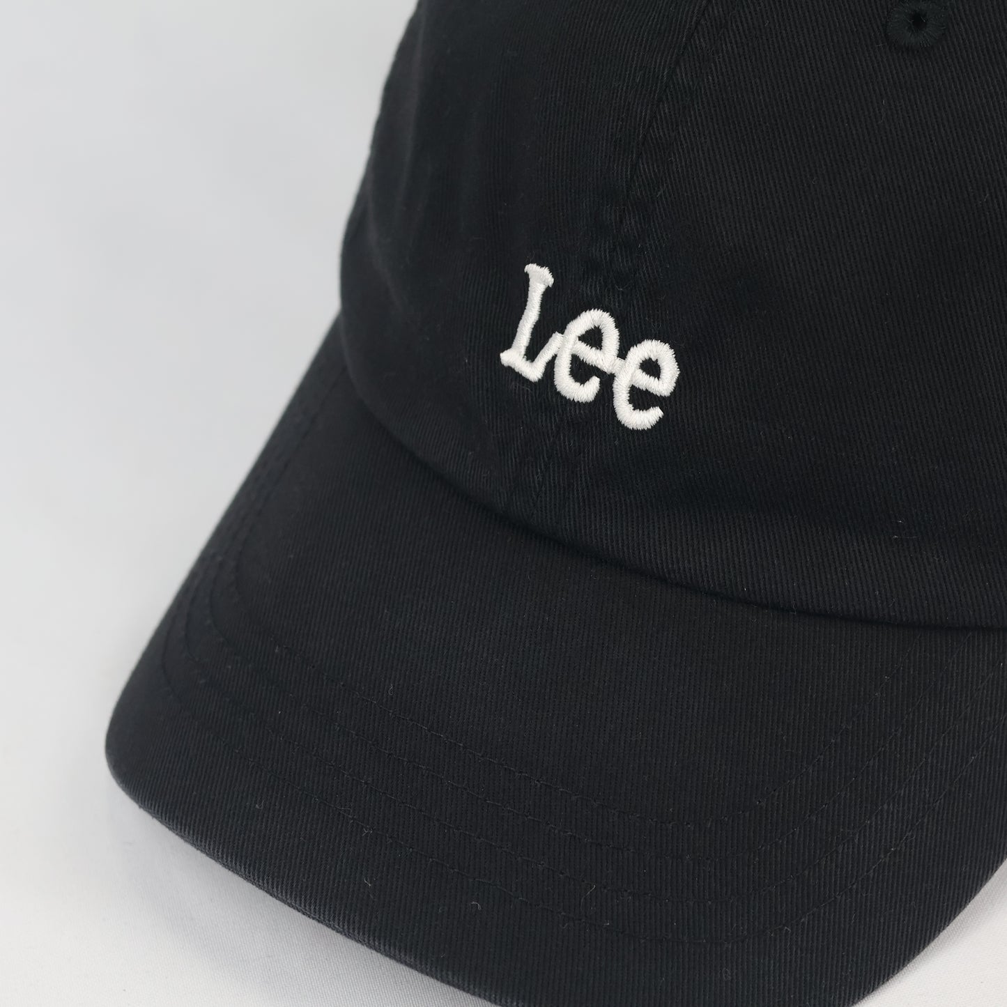 Thrifted Lee Embroidered Dad Hat - Black Minimalist Streetwear
