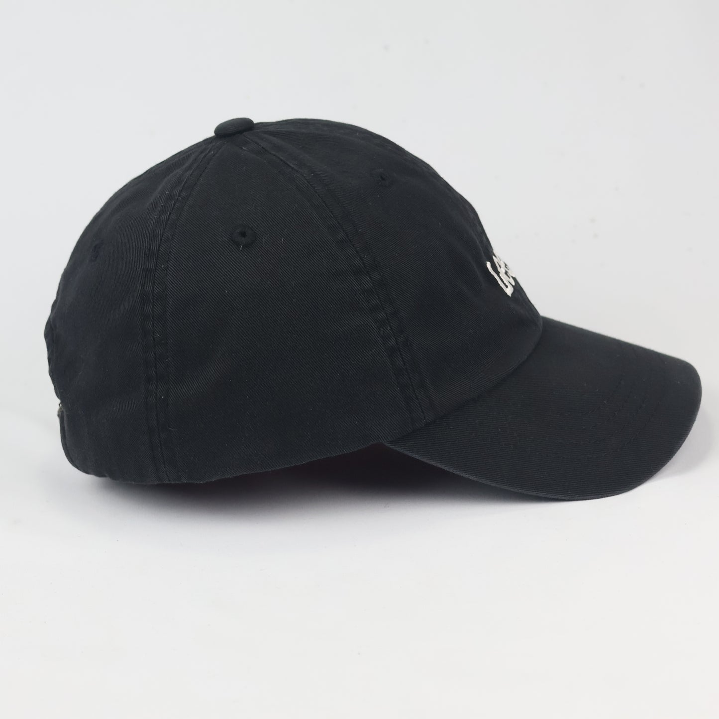 Thrifted Lee Embroidered Dad Hat - Black Minimalist Streetwear