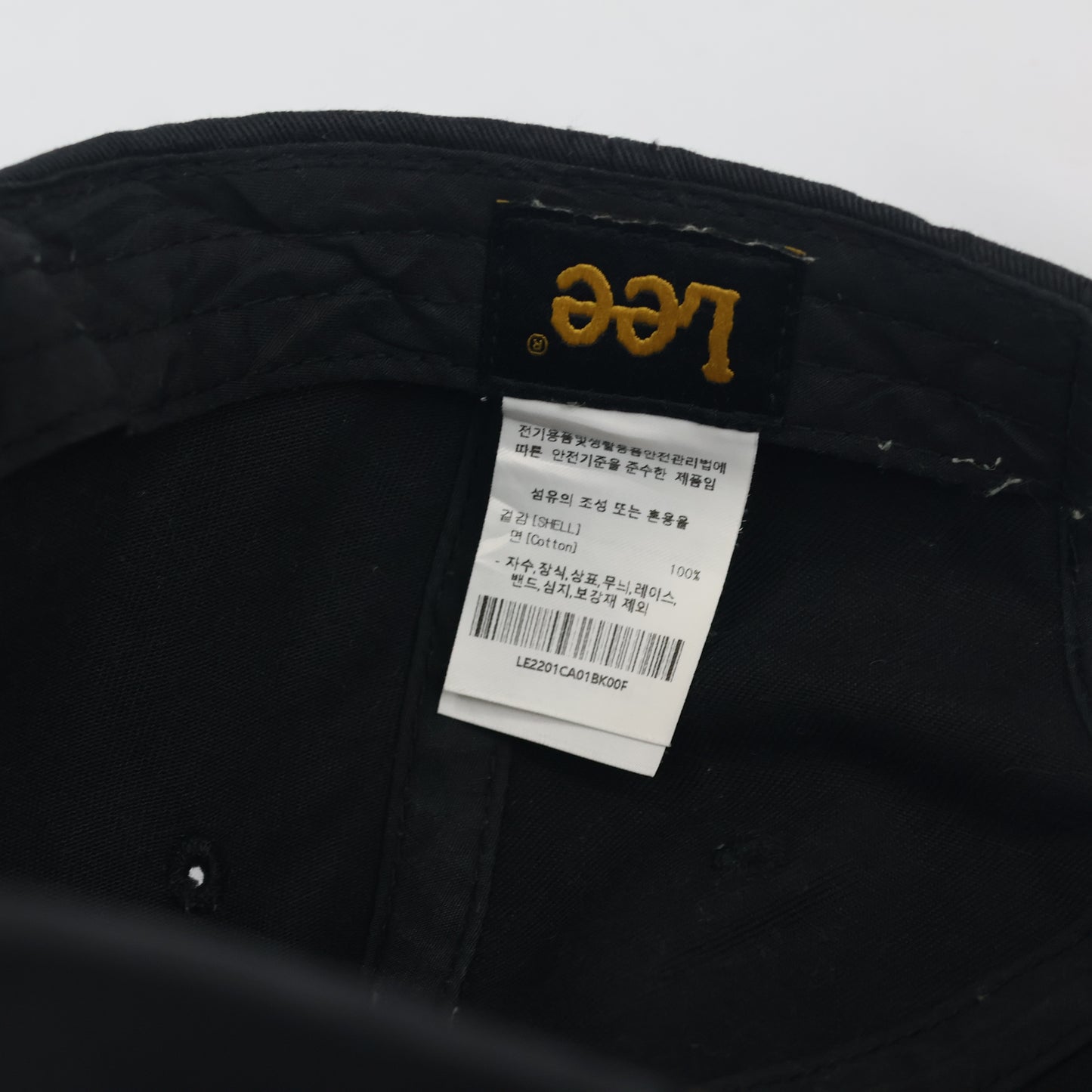 Thrifted Lee Embroidered Dad Hat - Black Minimalist Streetwear