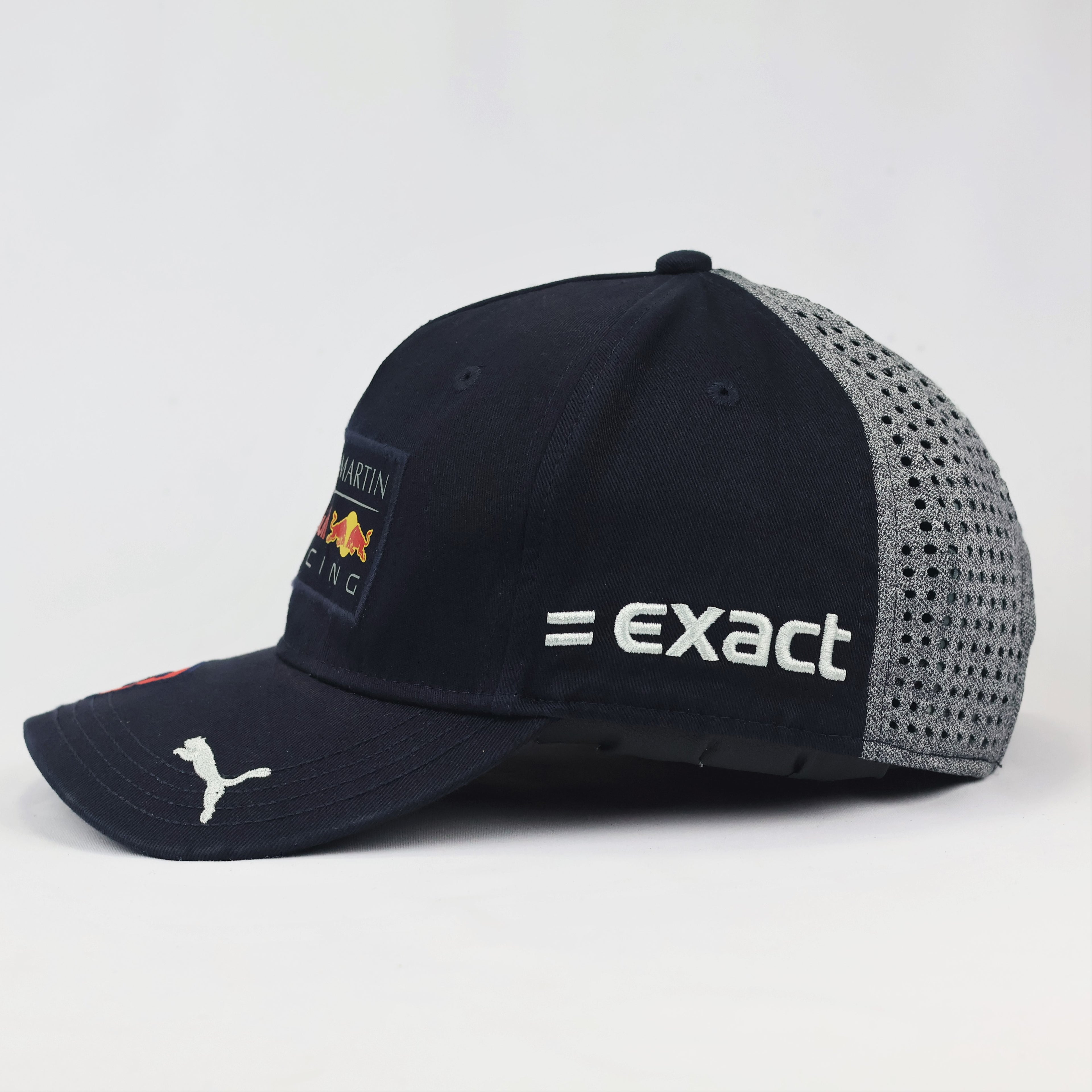 Thrifted Puma Red Bull Racing F1 Snapback - Navy Blue & Grey Mesh - One Size