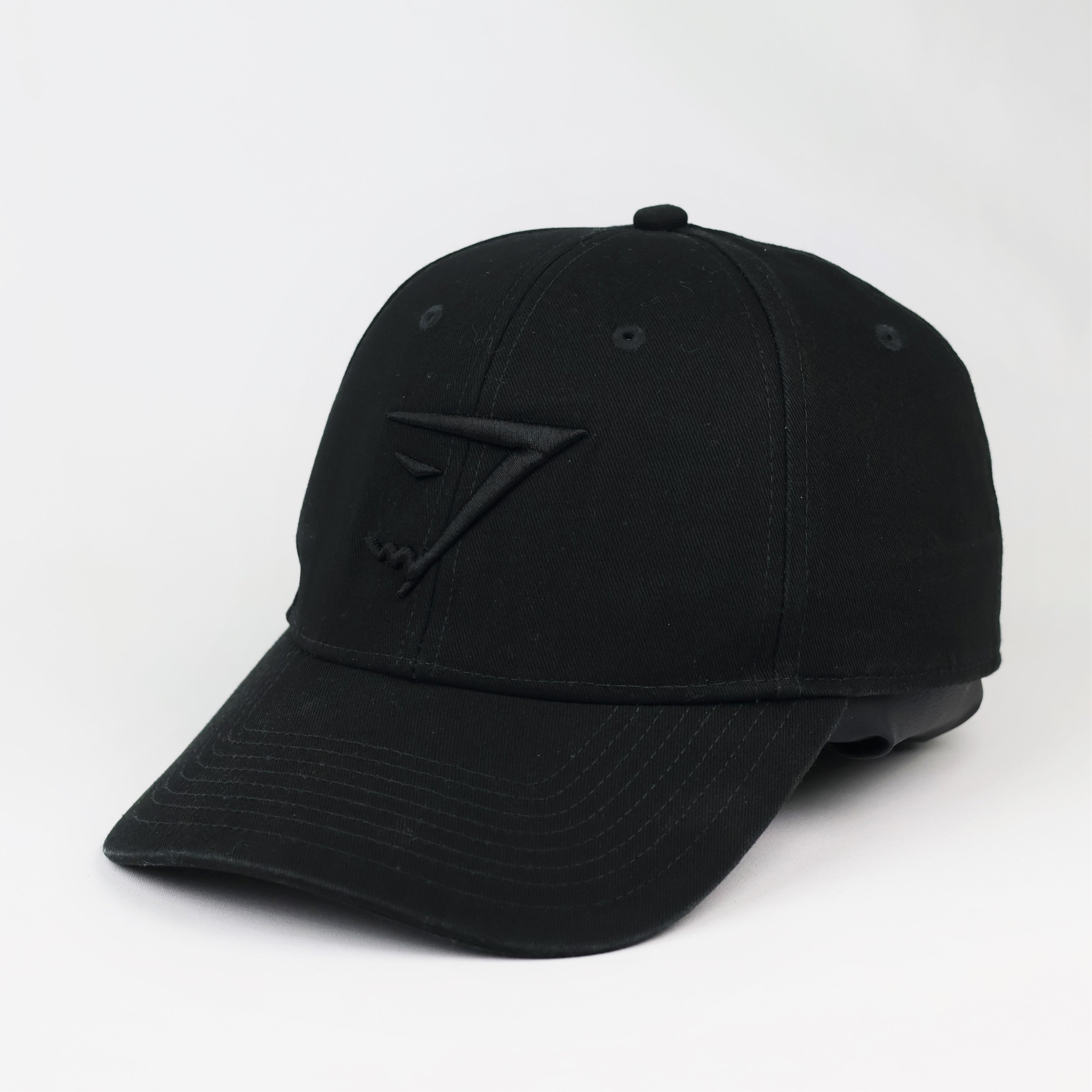 Thrifted Gymshark Minimalist Matte Black Strapback Cap