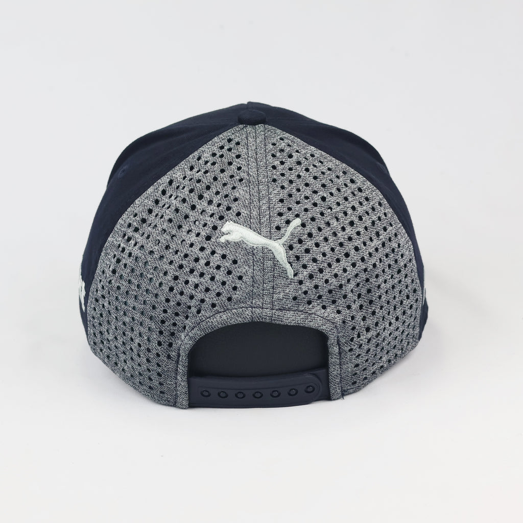 Thrifted Puma Red Bull Racing F1 Snapback - Navy Blue & Grey Mesh - One Size