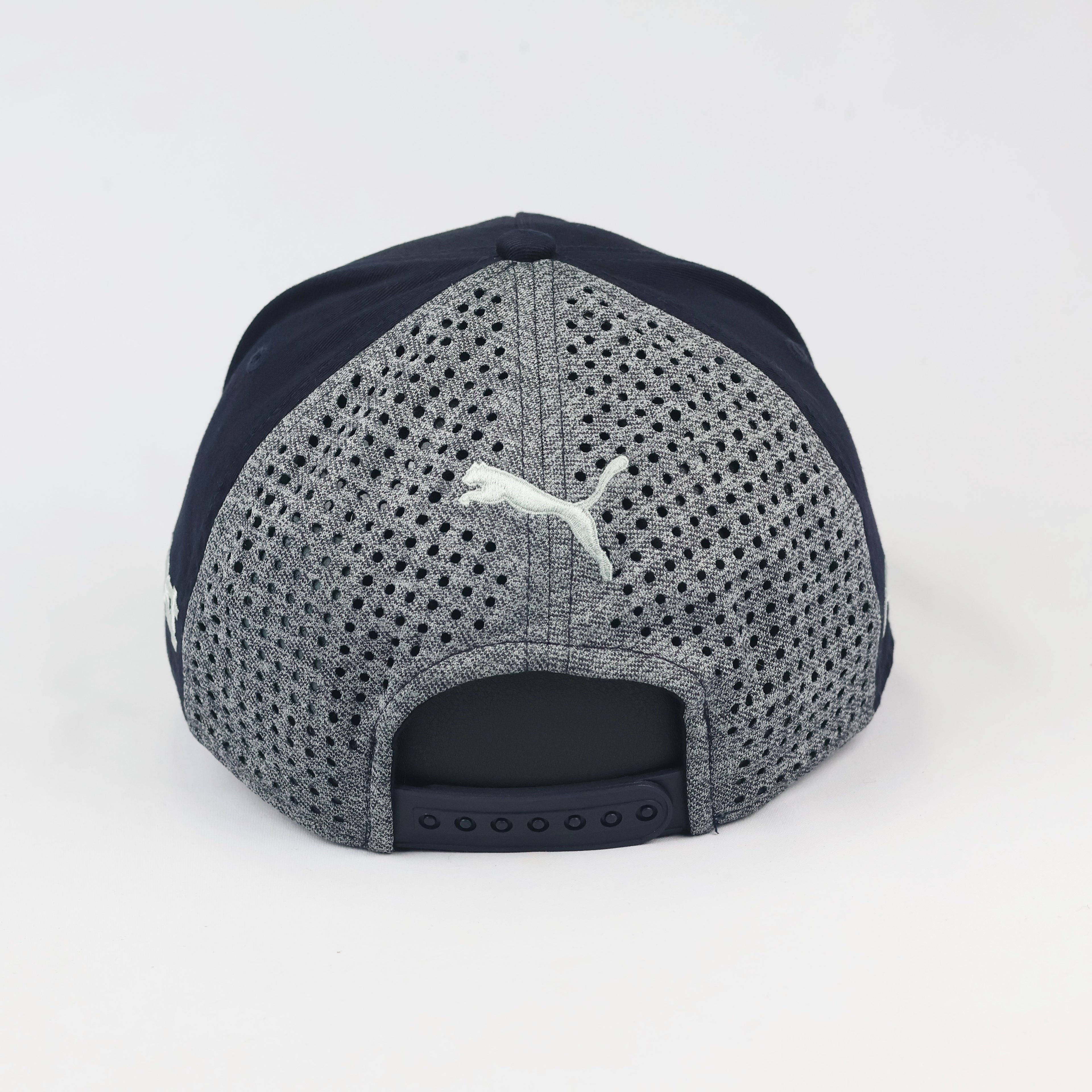 Thrifted Puma Red Bull Racing F1 Snapback - Navy Blue & Grey Mesh - One Size