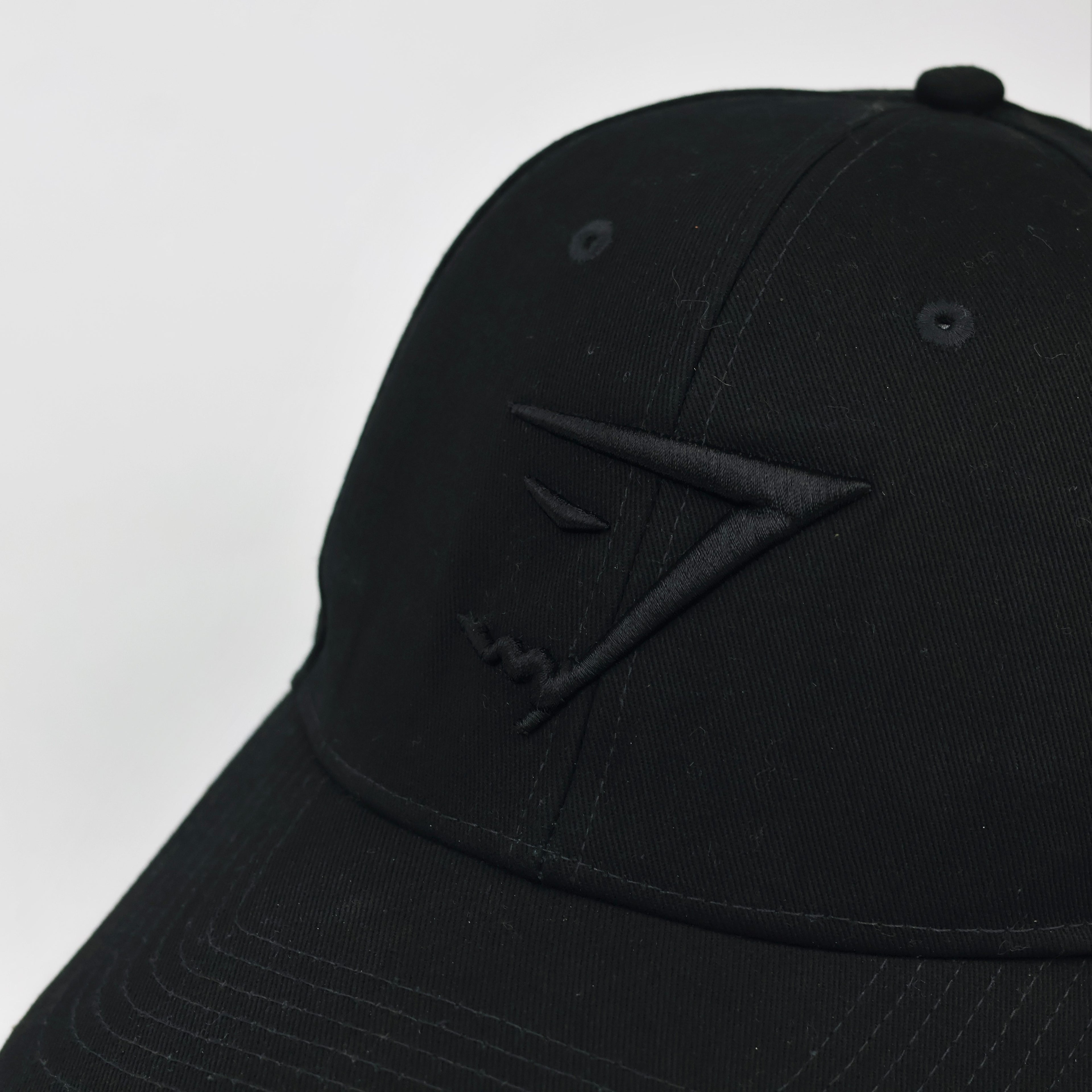 Thrifted Gymshark Minimalist Matte Black Strapback Cap