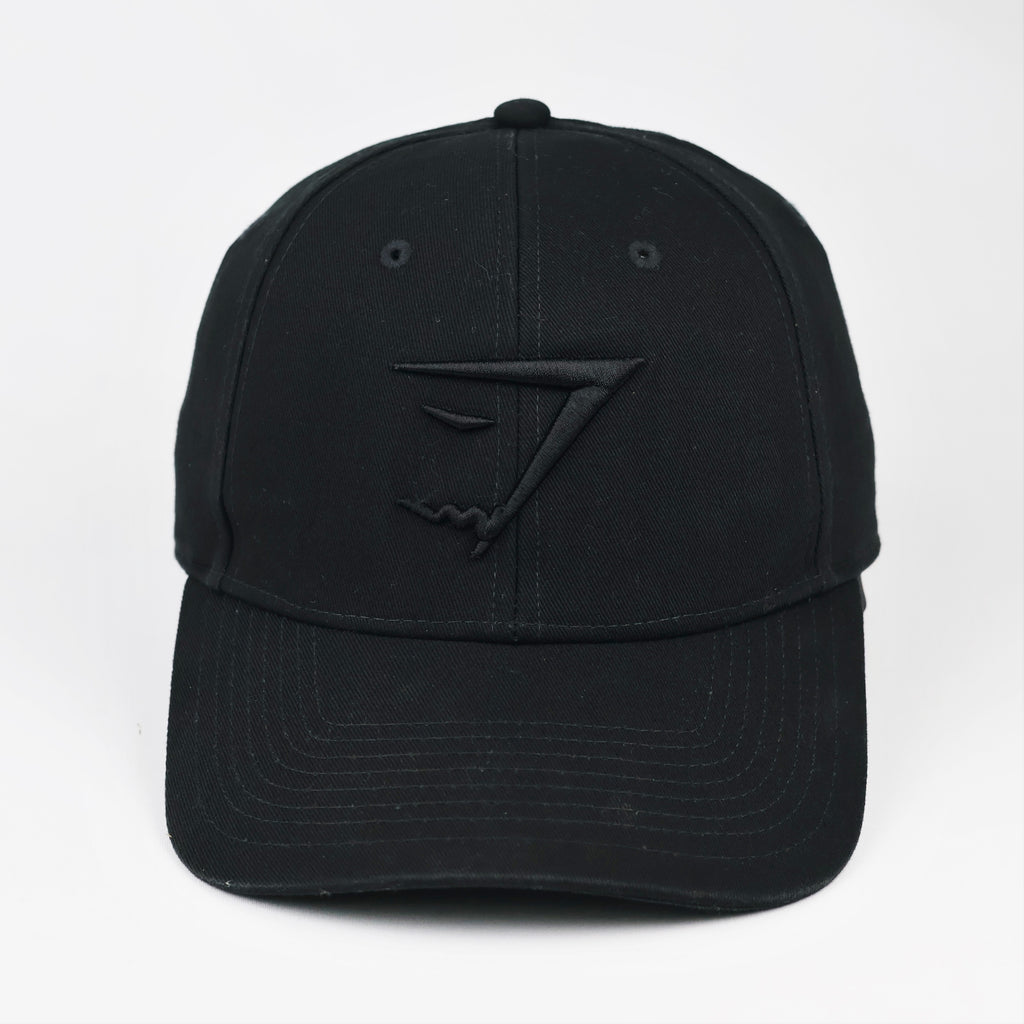 Thrifted Gymshark Minimalist Matte Black Strapback Cap