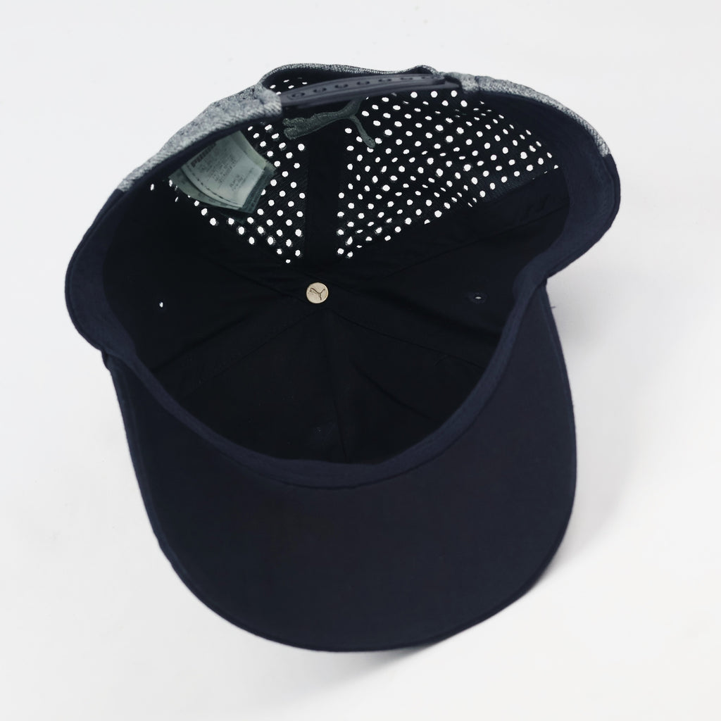 Thrifted Puma Red Bull Racing F1 Snapback - Navy Blue & Grey Mesh - One Size