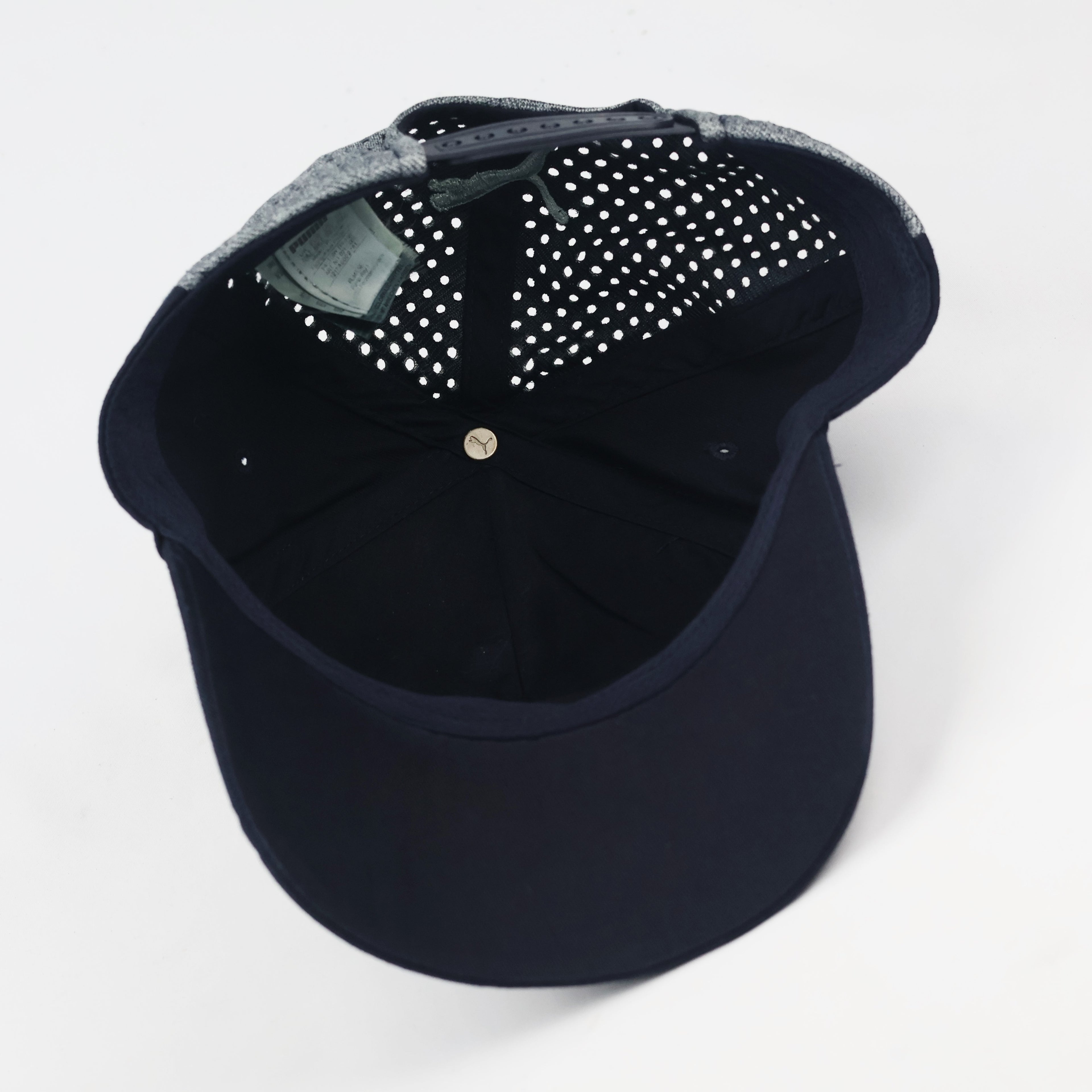 Thrifted Puma Red Bull Racing F1 Snapback - Navy Blue & Grey Mesh - One Size