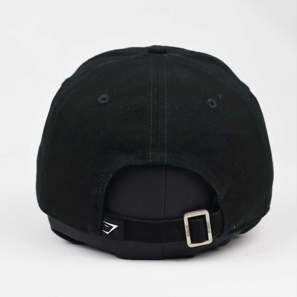 Thrifted Gymshark Minimalist Matte Black Strapback Cap