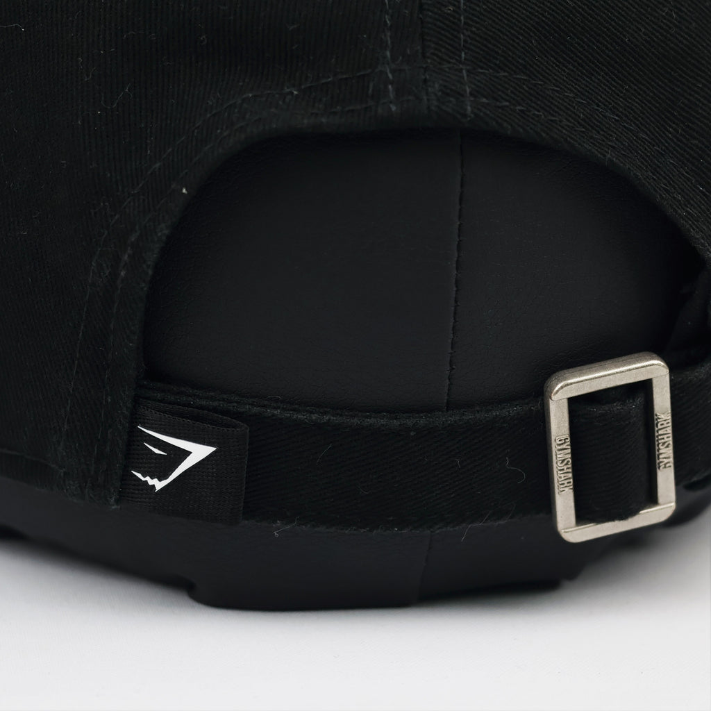 Thrifted Gymshark Minimalist Matte Black Strapback Cap