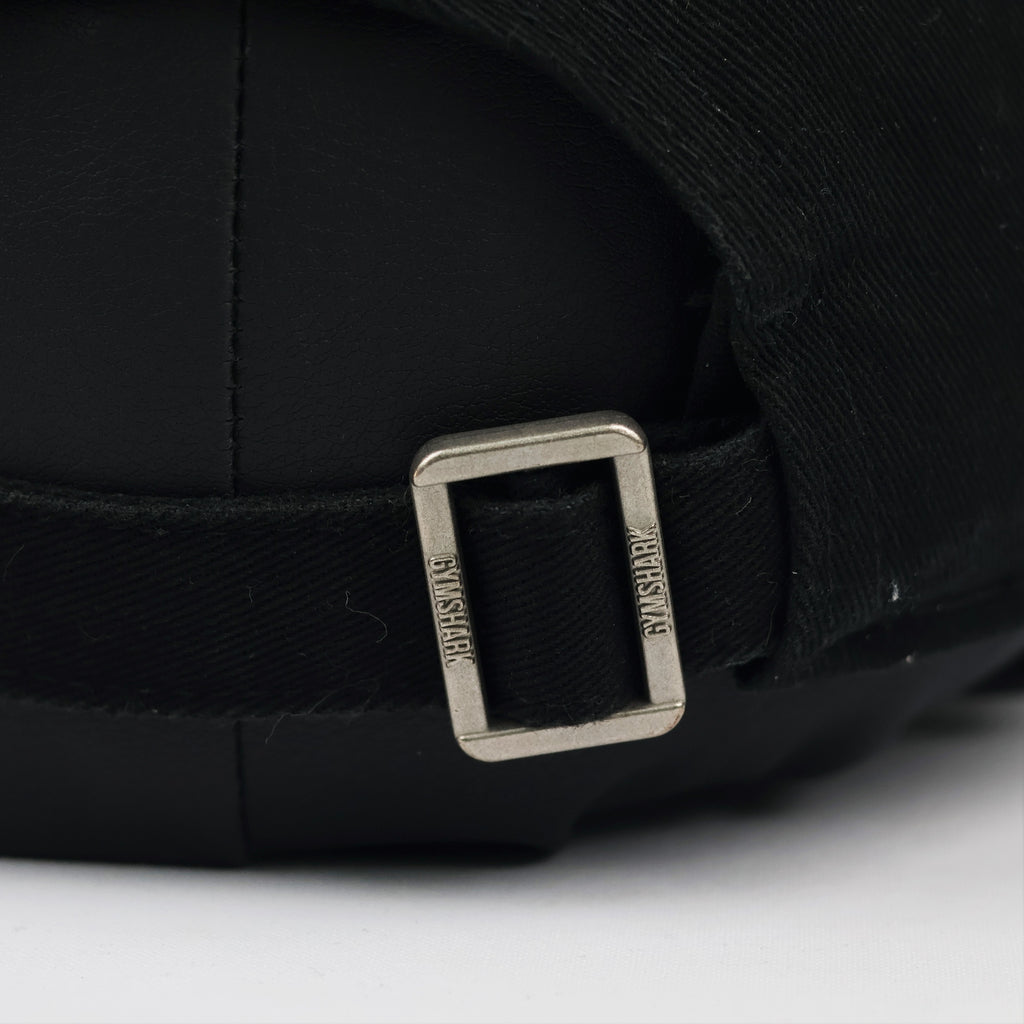 Thrifted Gymshark Minimalist Matte Black Strapback Cap