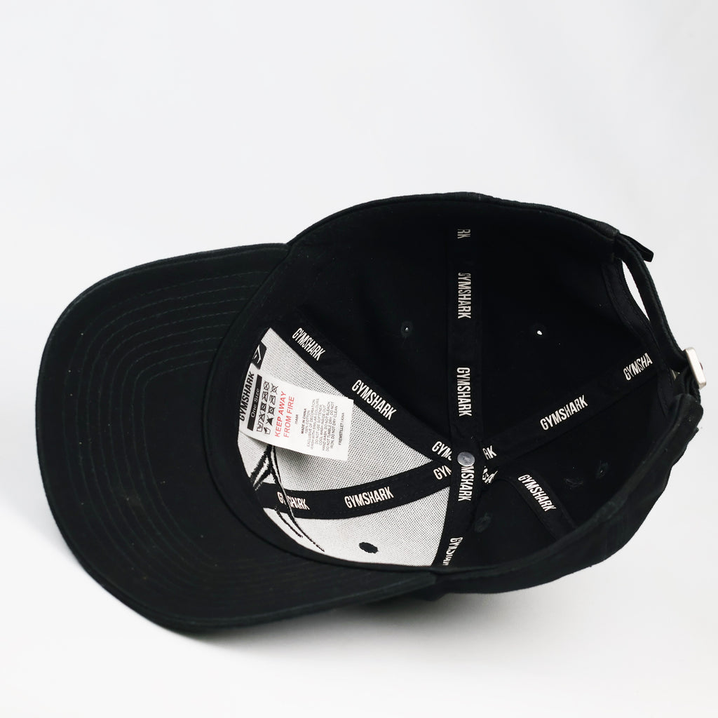 Thrifted Gymshark Minimalist Matte Black Strapback Cap