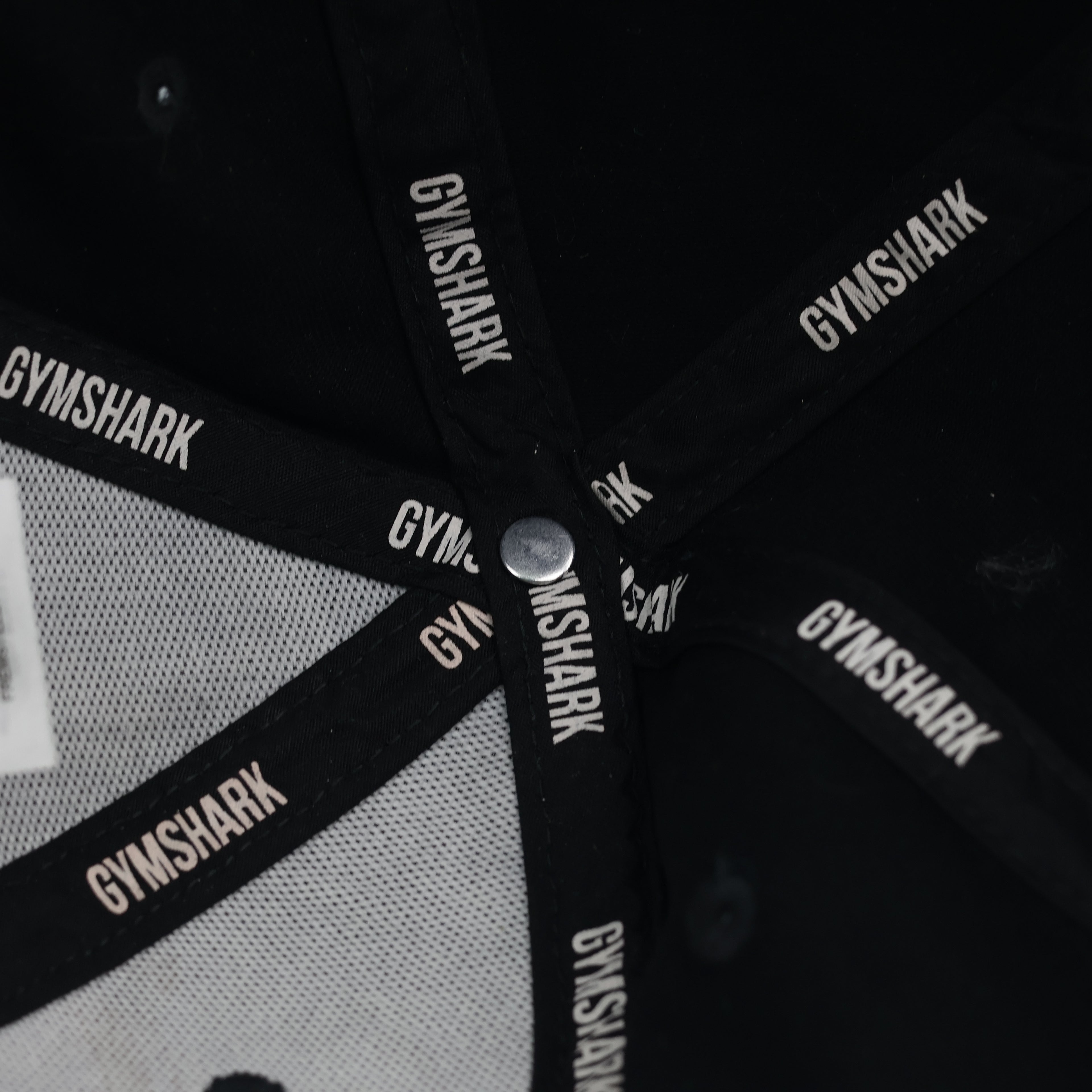 Thrifted Gymshark Minimalist Matte Black Strapback Cap