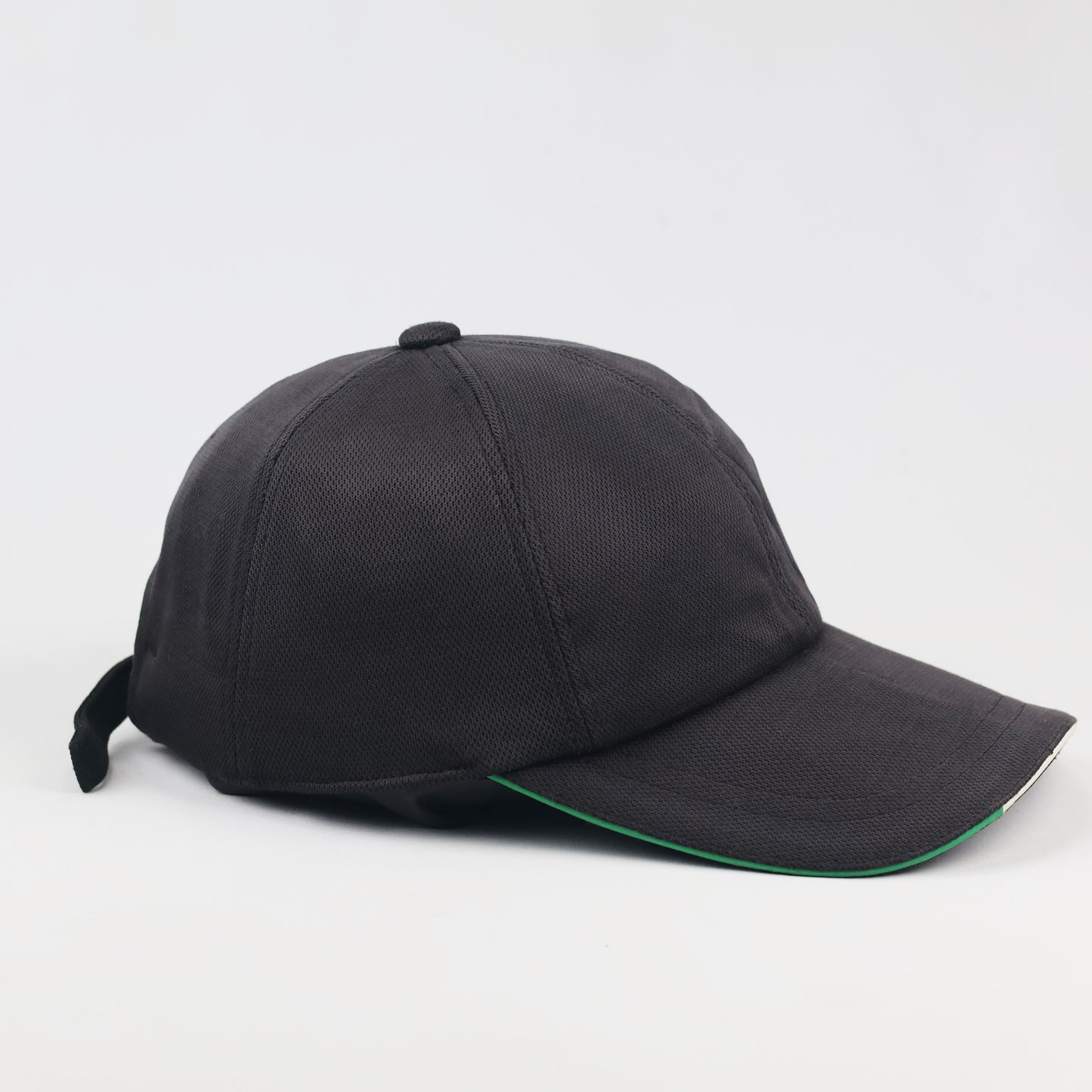 Authentic FILA Italia Performance Thrifted Cap - Black with Tricolor Trim