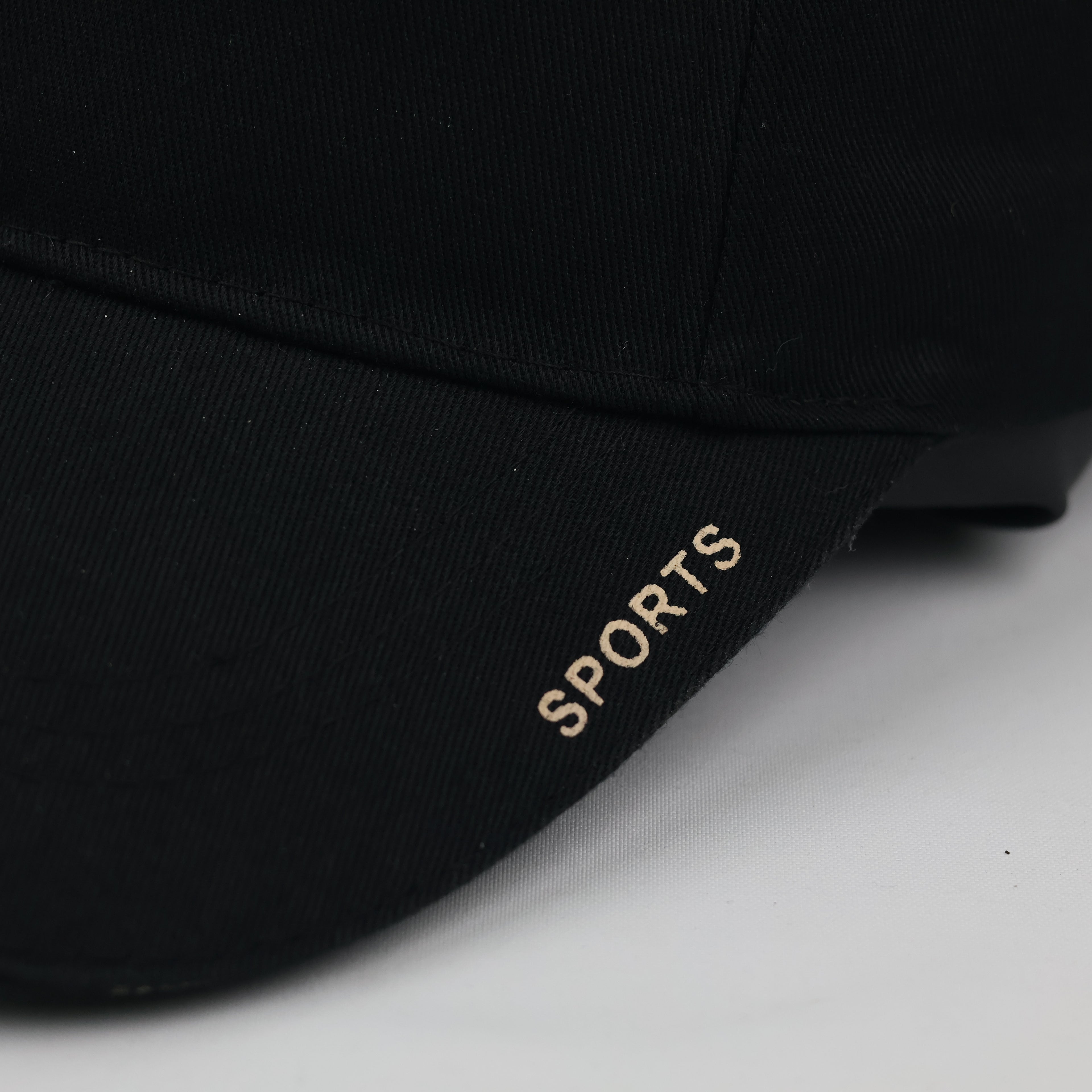 Thrifted Annick Minimalist Black & Gold Sports Baseball Cap