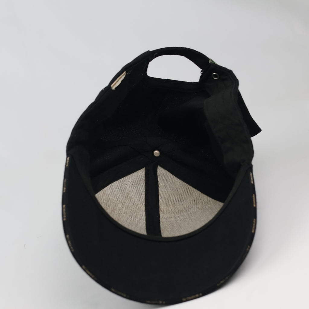Thrifted Annick Minimalist Black & Gold Sports Baseball Cap