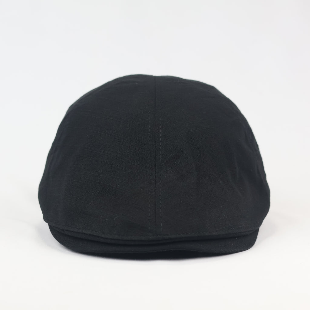 Vintage Seoul Cap "Send Your Good Luck" Newsboy Thrifted  Hat - Black