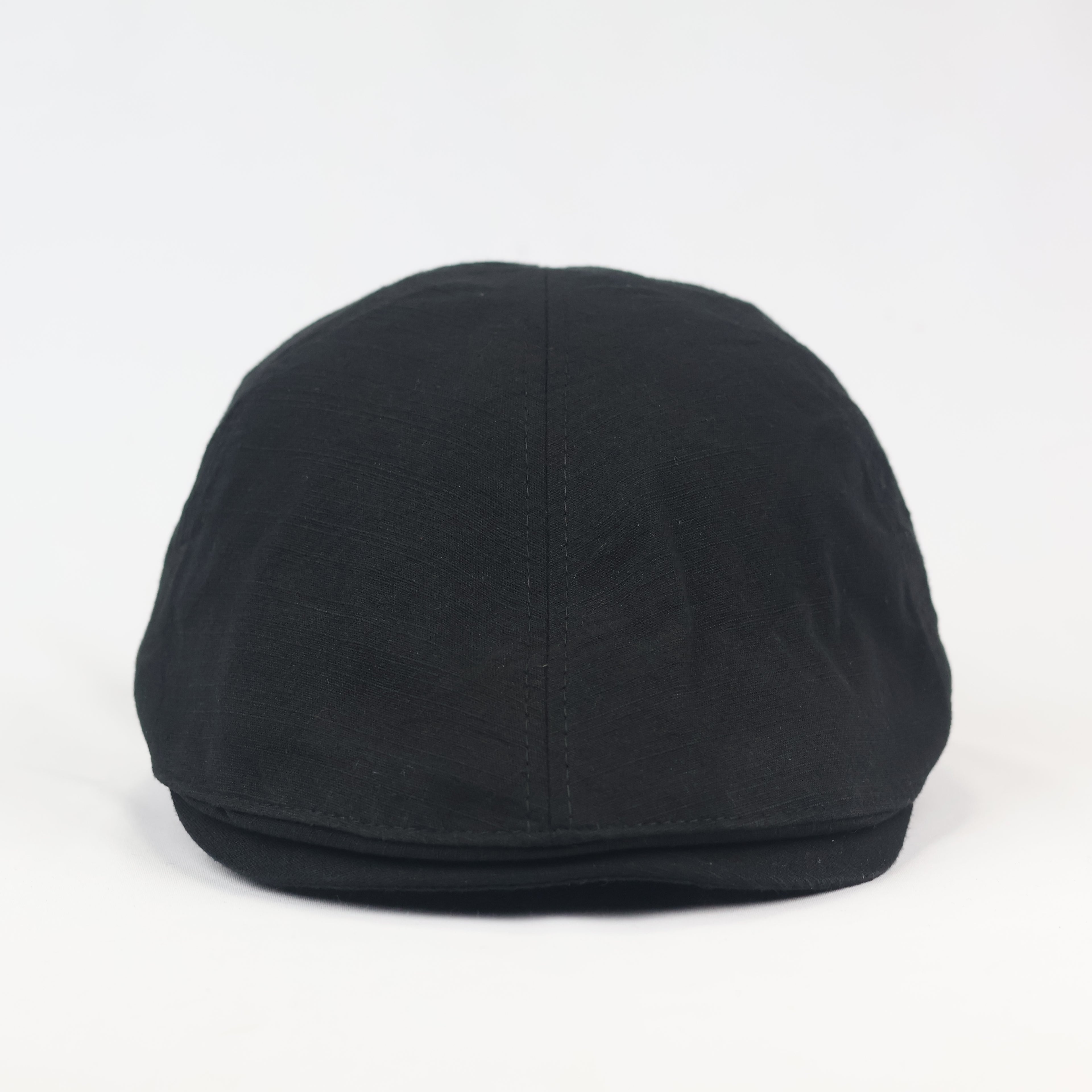 Vintage Seoul Cap "Send Your Good Luck" Newsboy Thrifted  Hat - Black